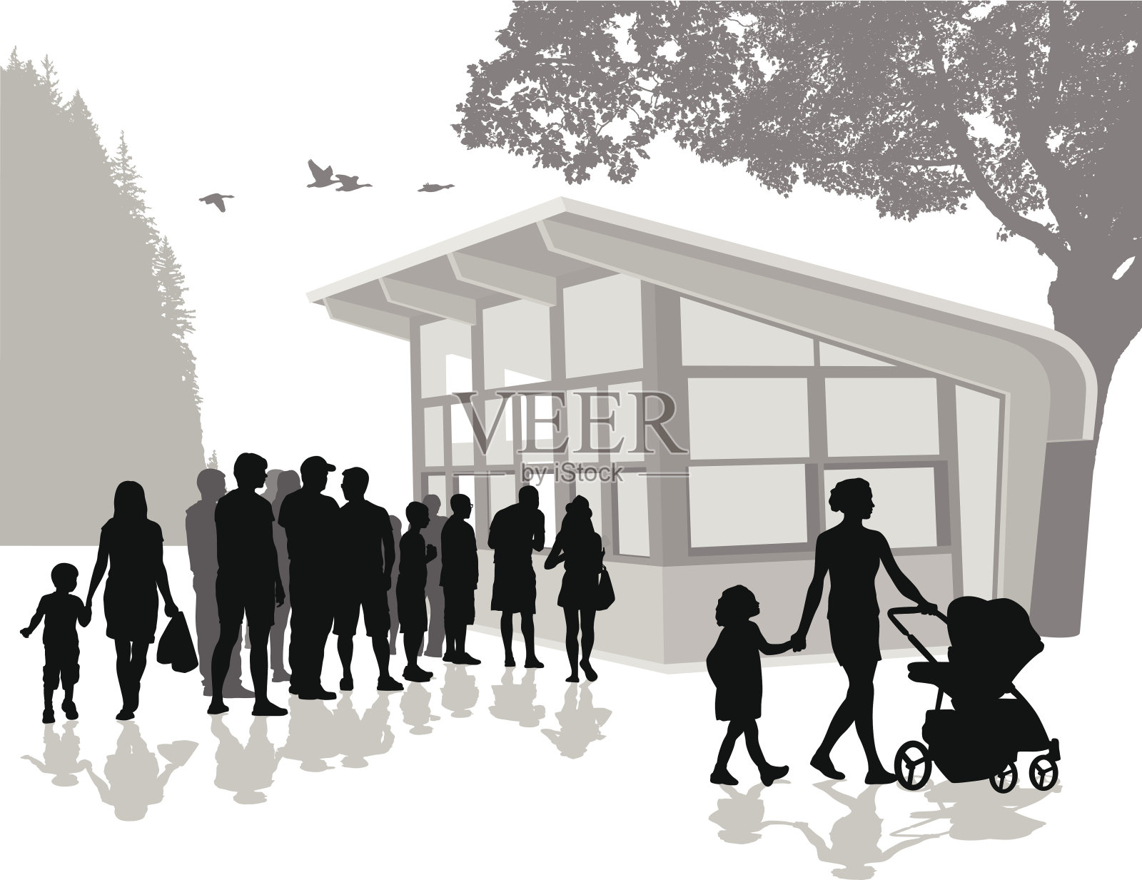 门票销售插画图片素材