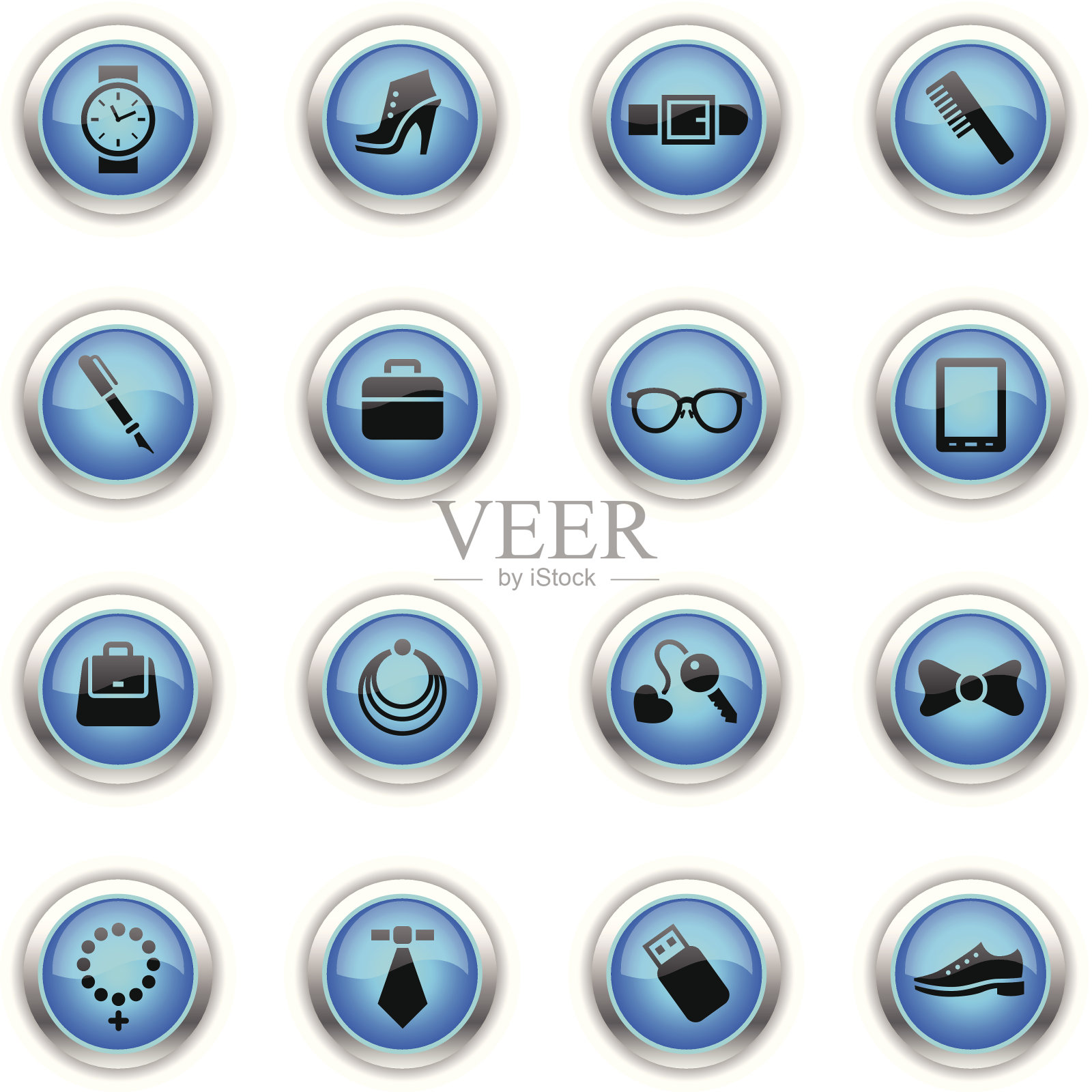 蓝色图标-配件图标素材