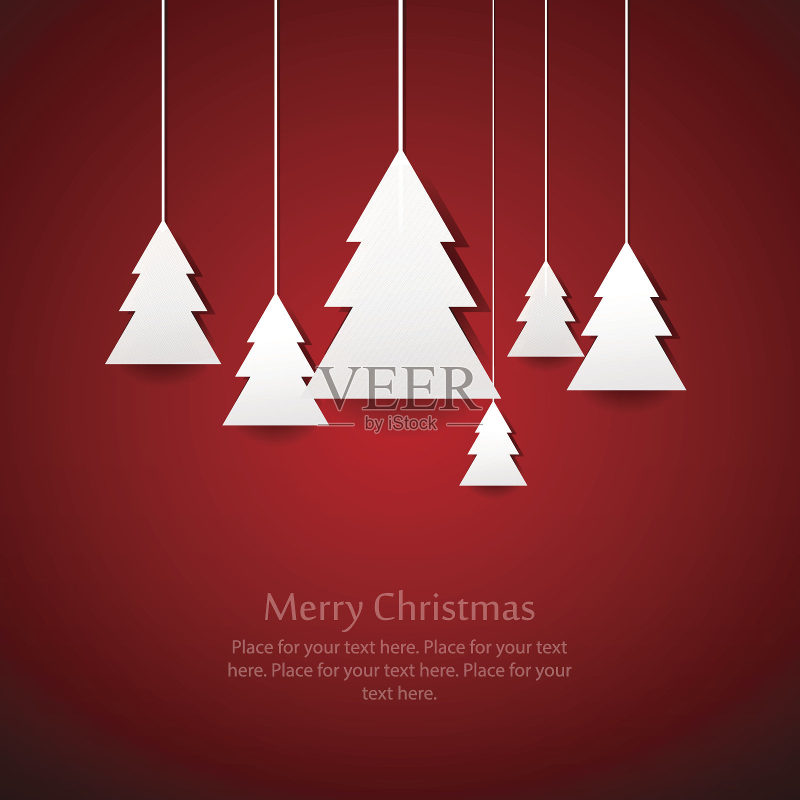 纸的圣诞树设计模板素材