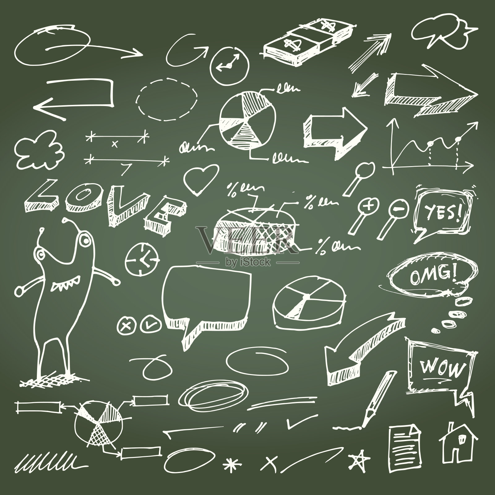 矢量手绘涂鸦收集插画图片素材