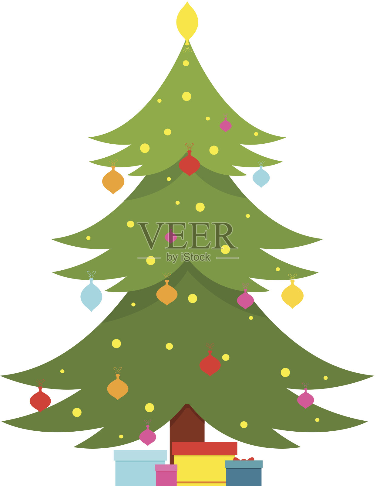 圣诞树插画图片素材