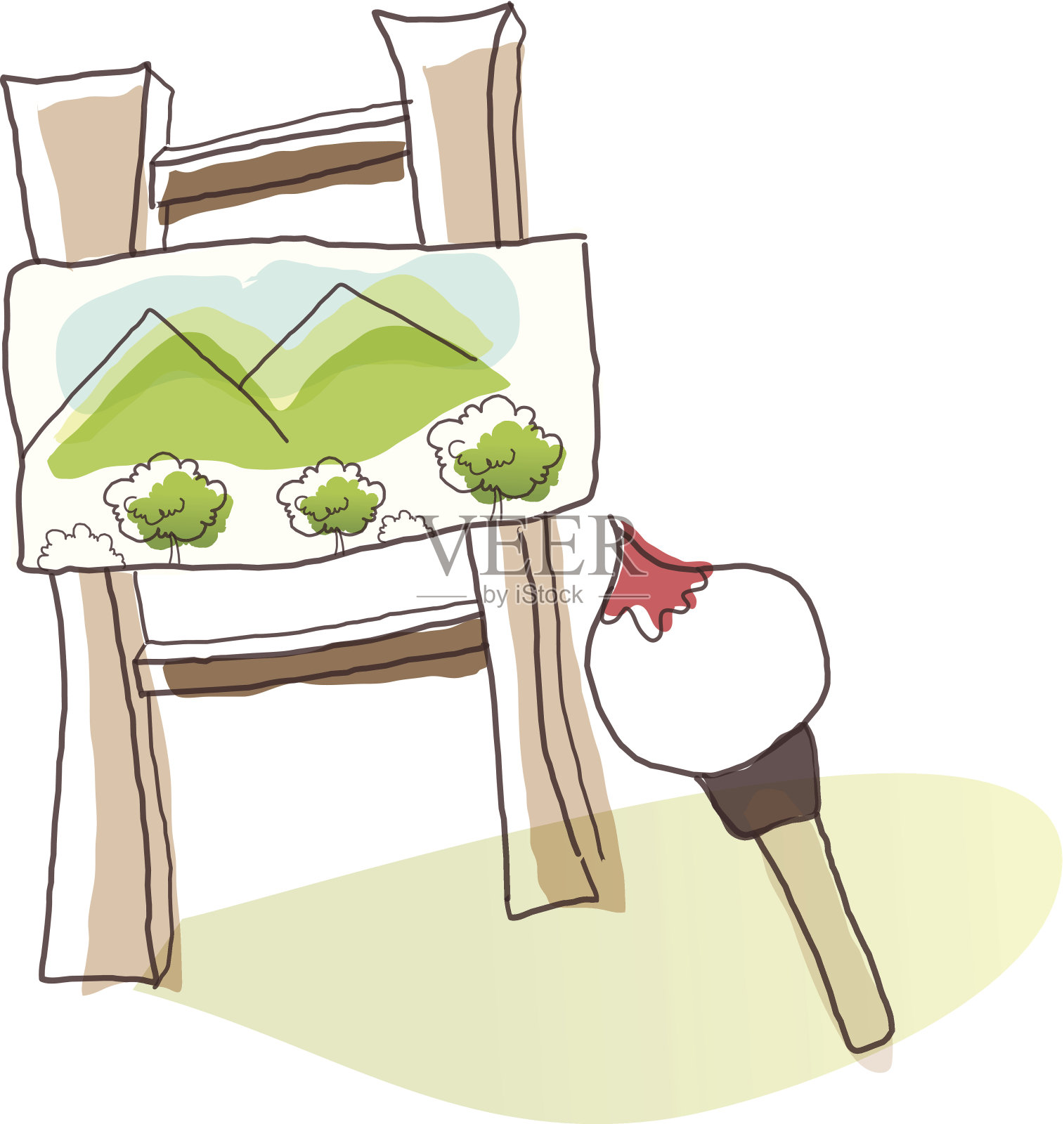 图标画架插画图片素材