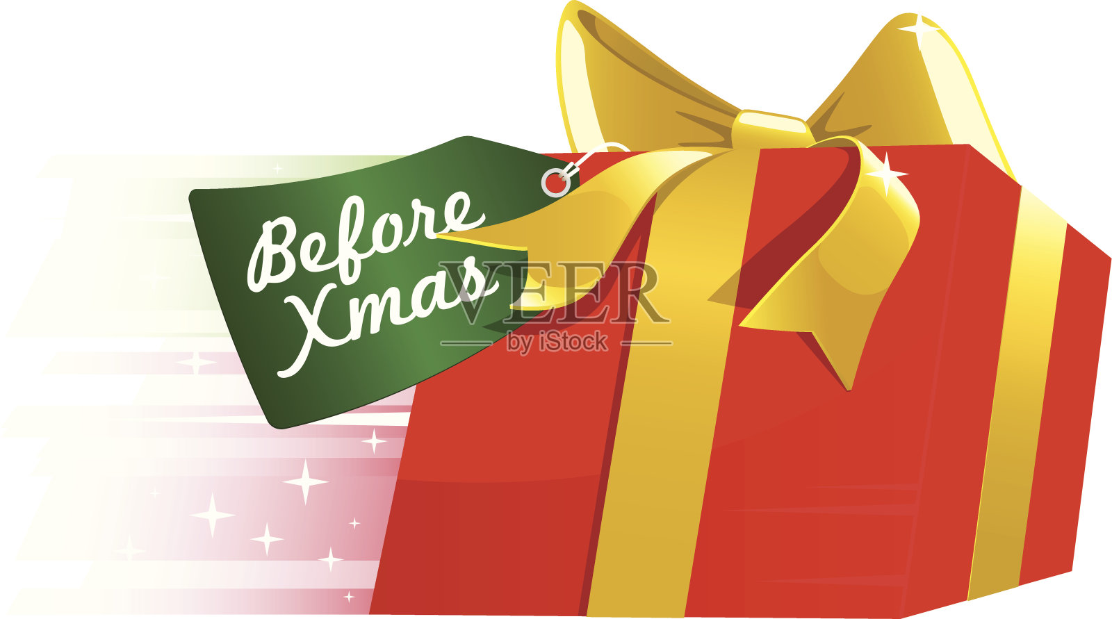 圣诞快递礼物包裹的图标插画图片素材