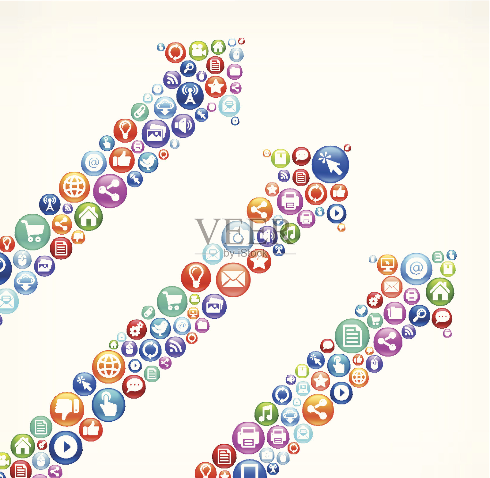 箭与社交网络和互联网版税免费矢量艺术插画图片素材