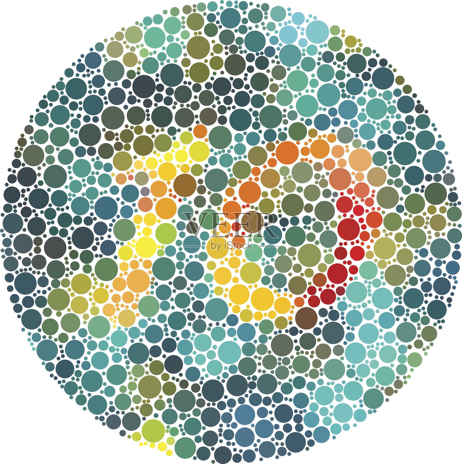 色盲测试插画图片素材