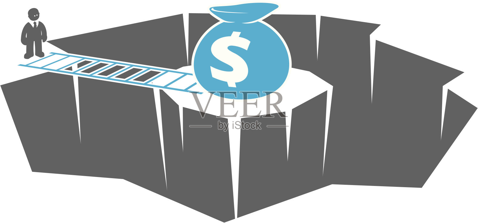 金融解决方案插画图片素材