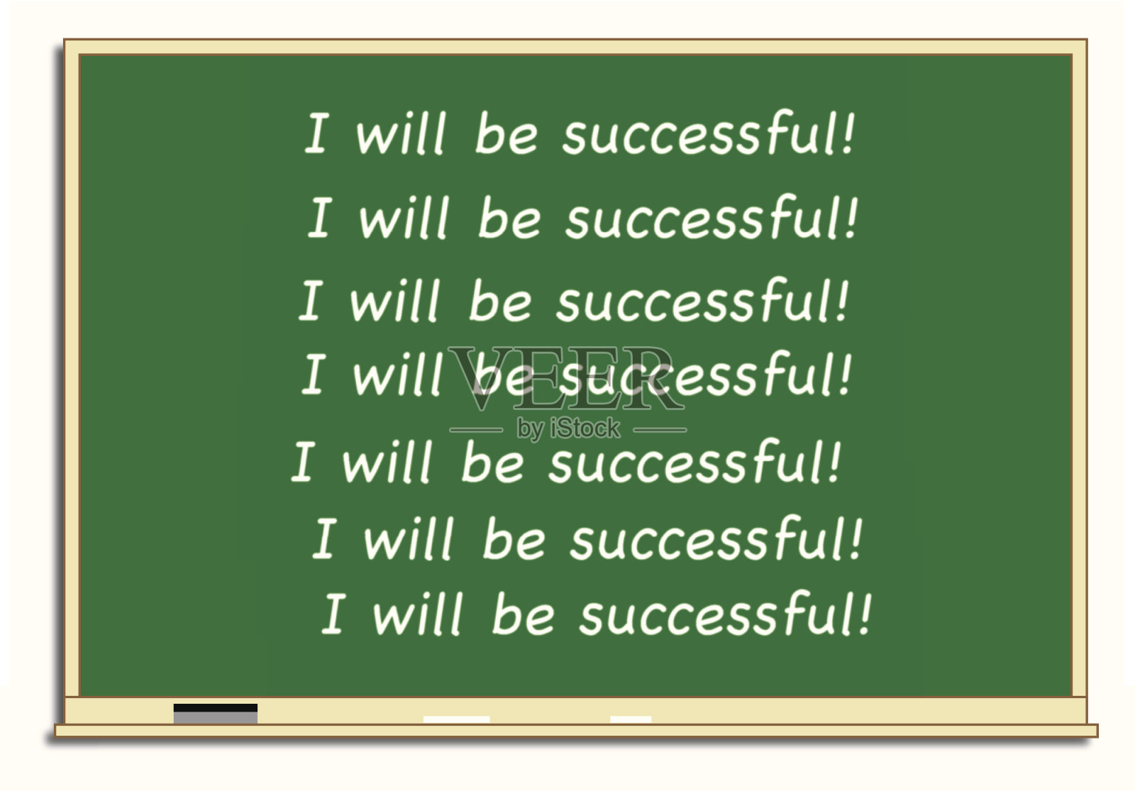 成功的黑板插画图片素材