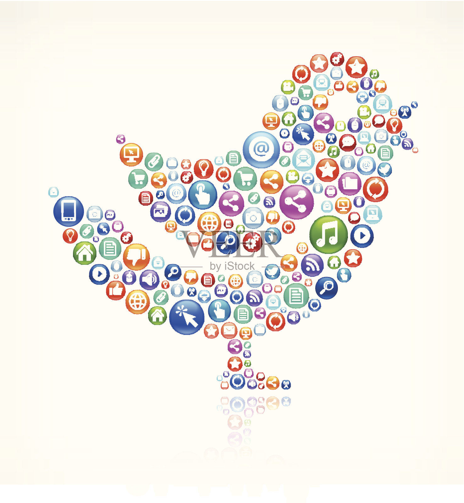 鸟与社交网络和互联网版税免费矢量艺术插画图片素材