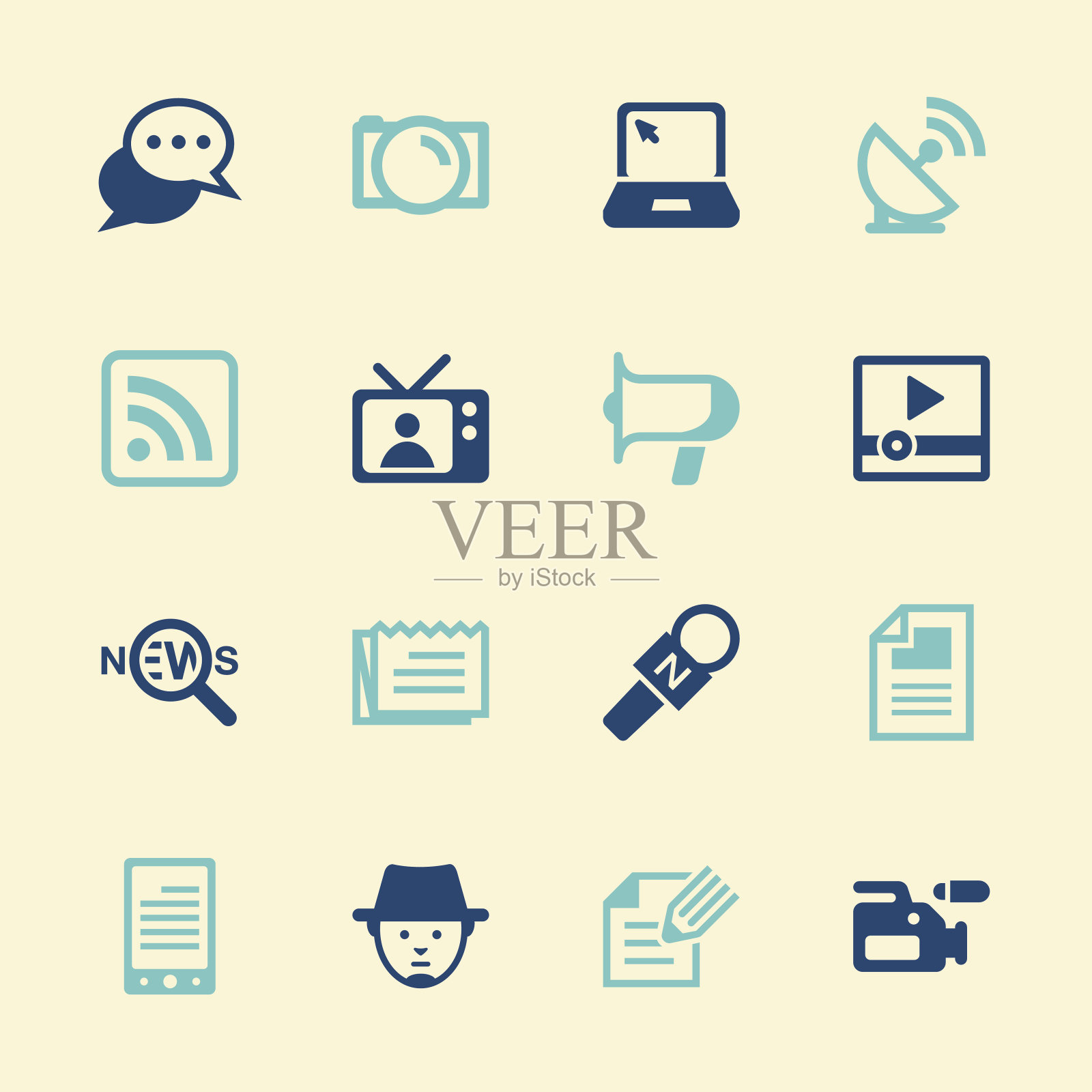 记者图标-颜色系列图标素材