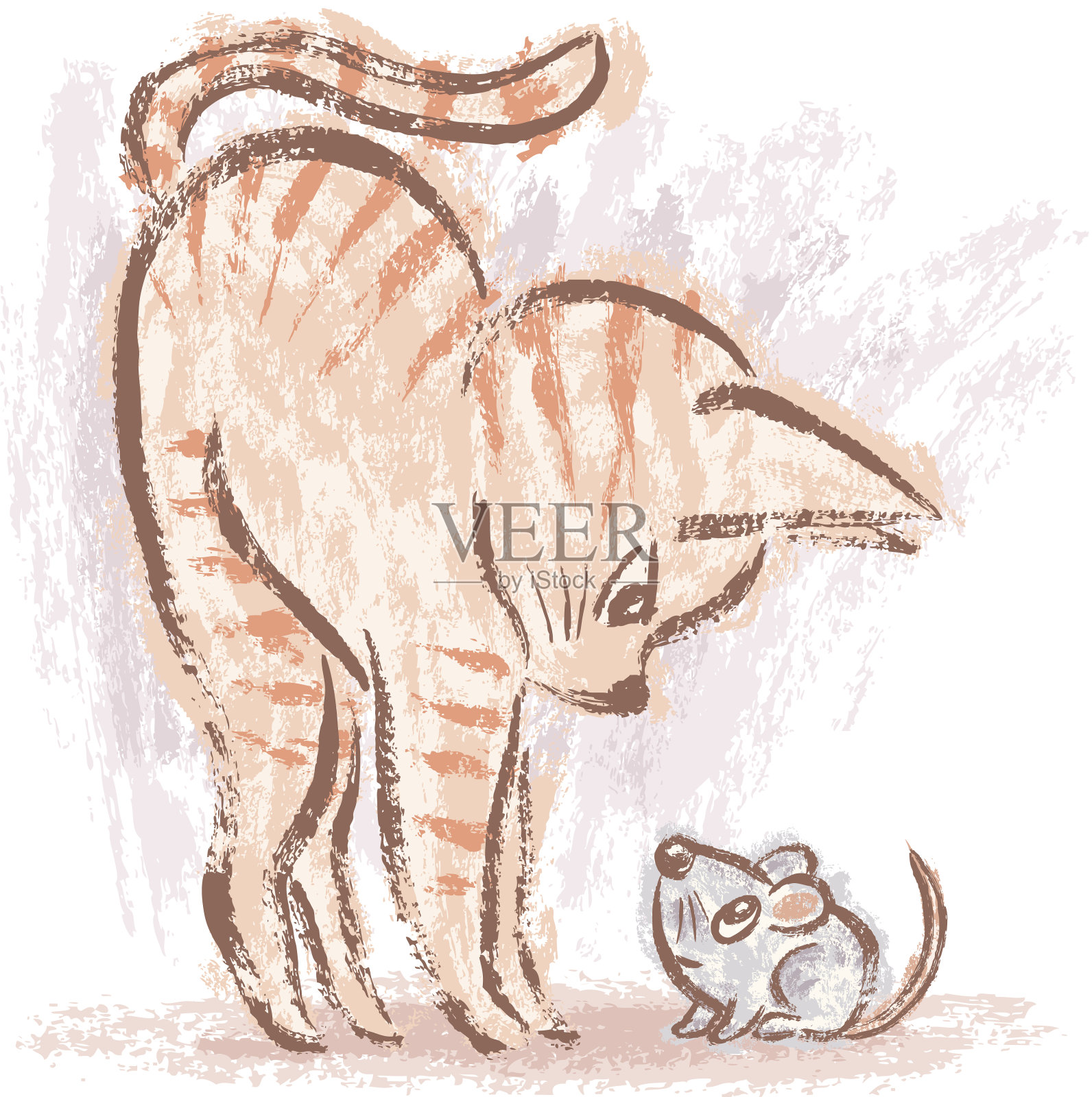 猫与鼠设计元素图片