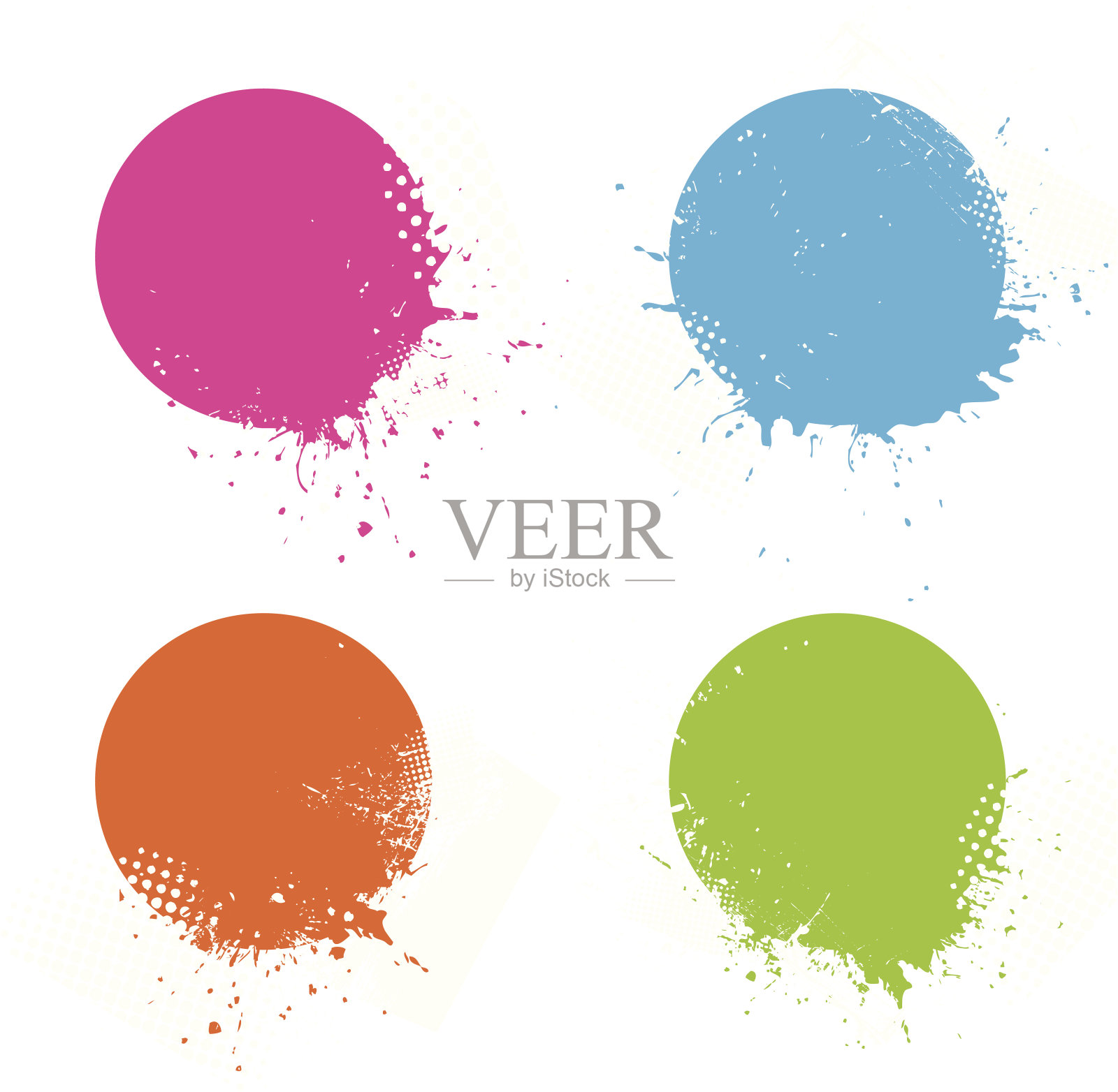 抽象枯燥乏味的圈子插画图片素材