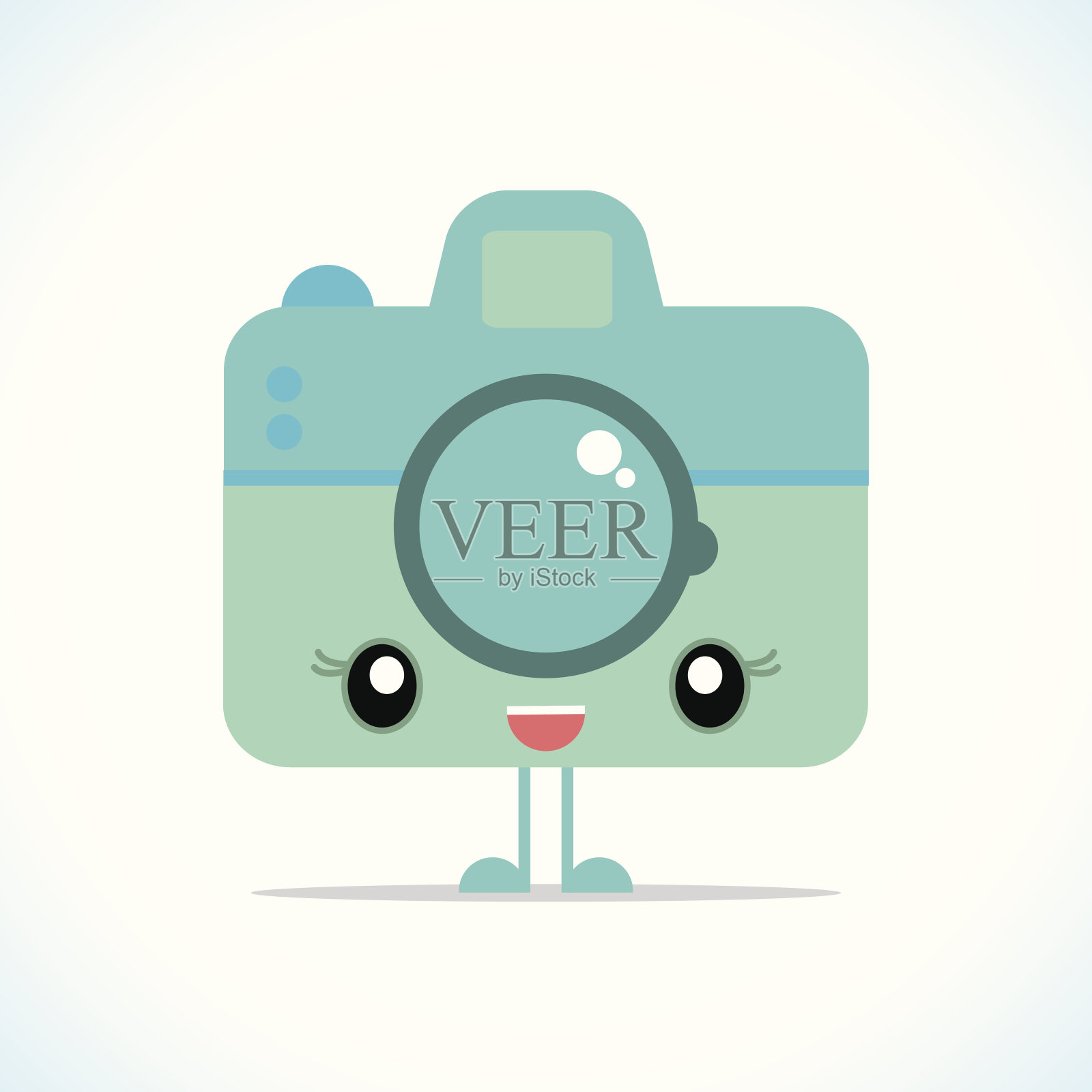 可爱的相机字符设计元素图片