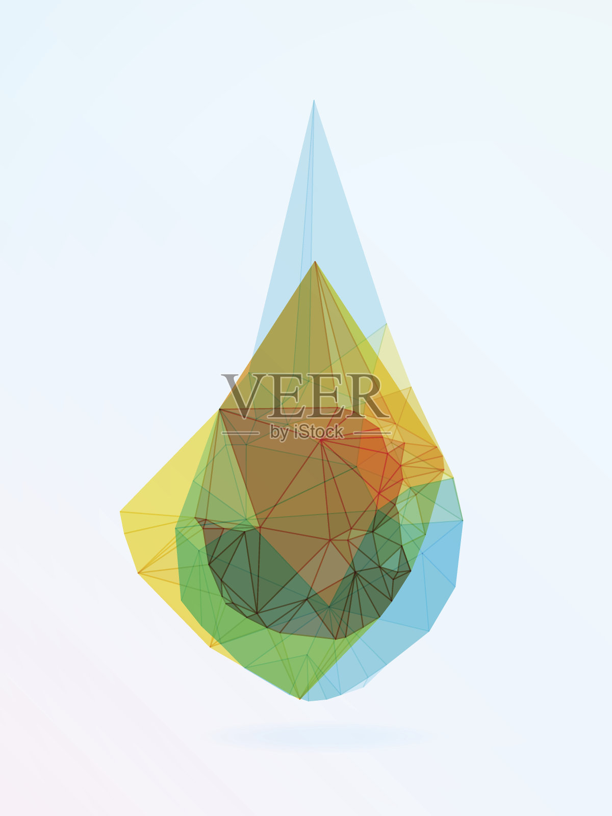 抽象水晶火焰设计元素插画图片素材