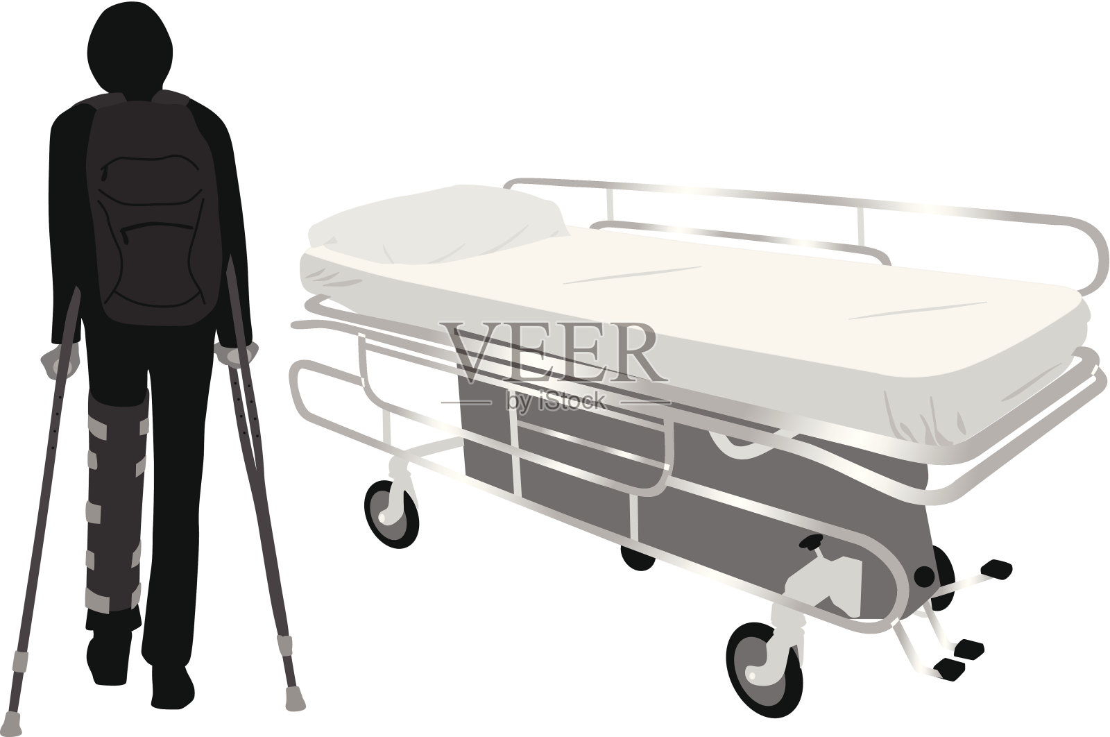 卧床休息插画图片素材