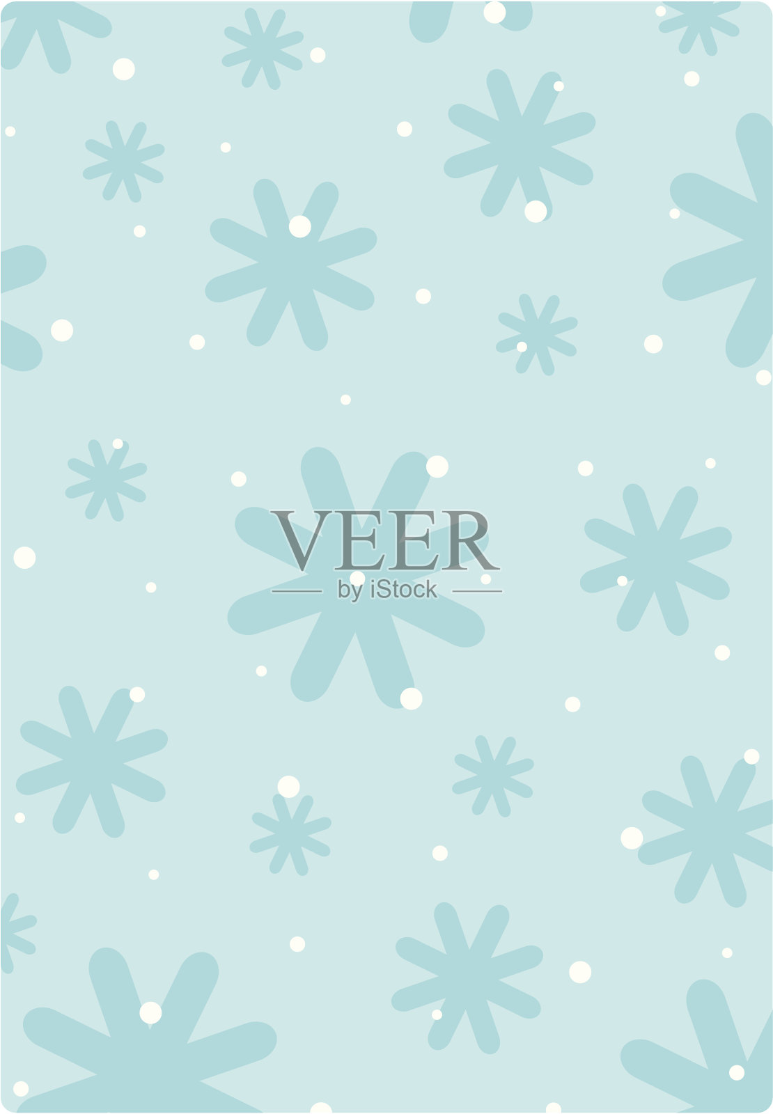 简单的雪花和雪花背景插画图片素材