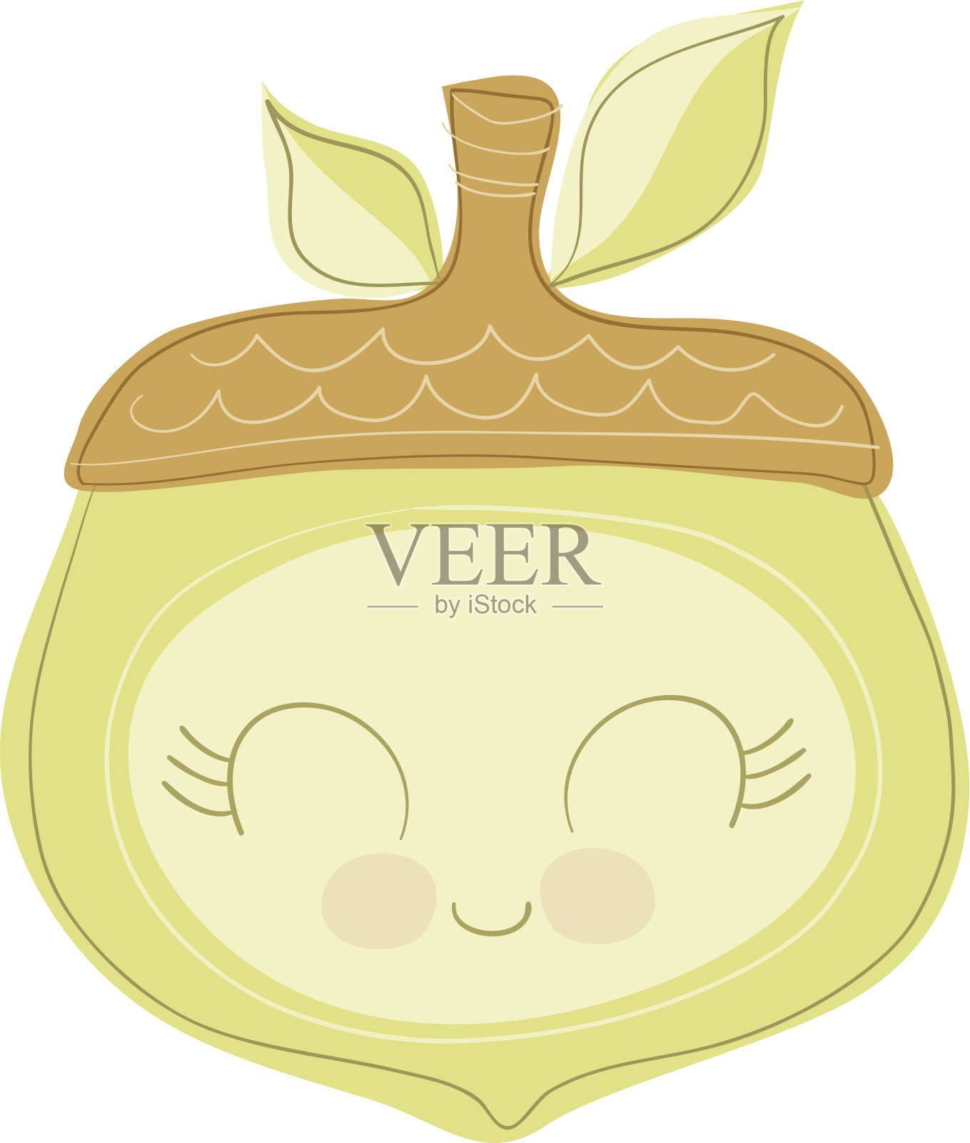 橡子字符设计元素图片