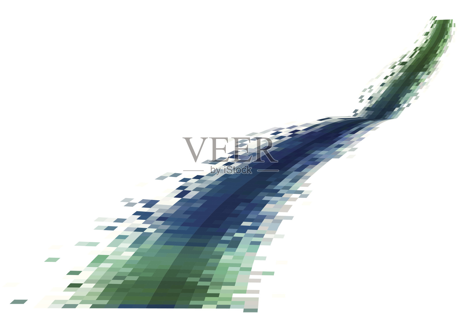 抽象的数据流插画图片素材