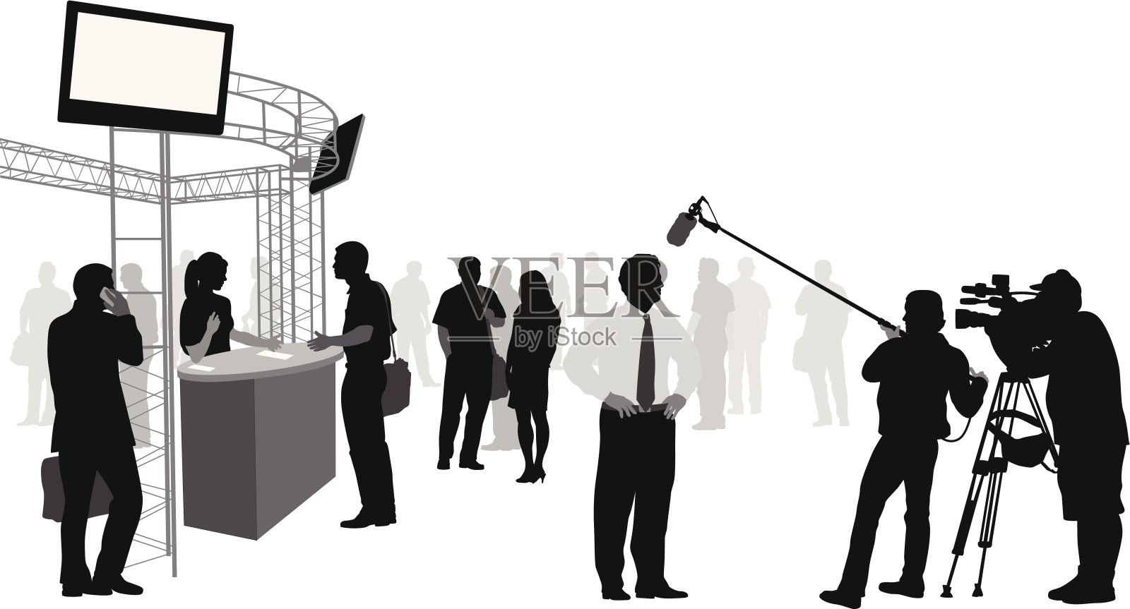 媒体中心插画图片素材