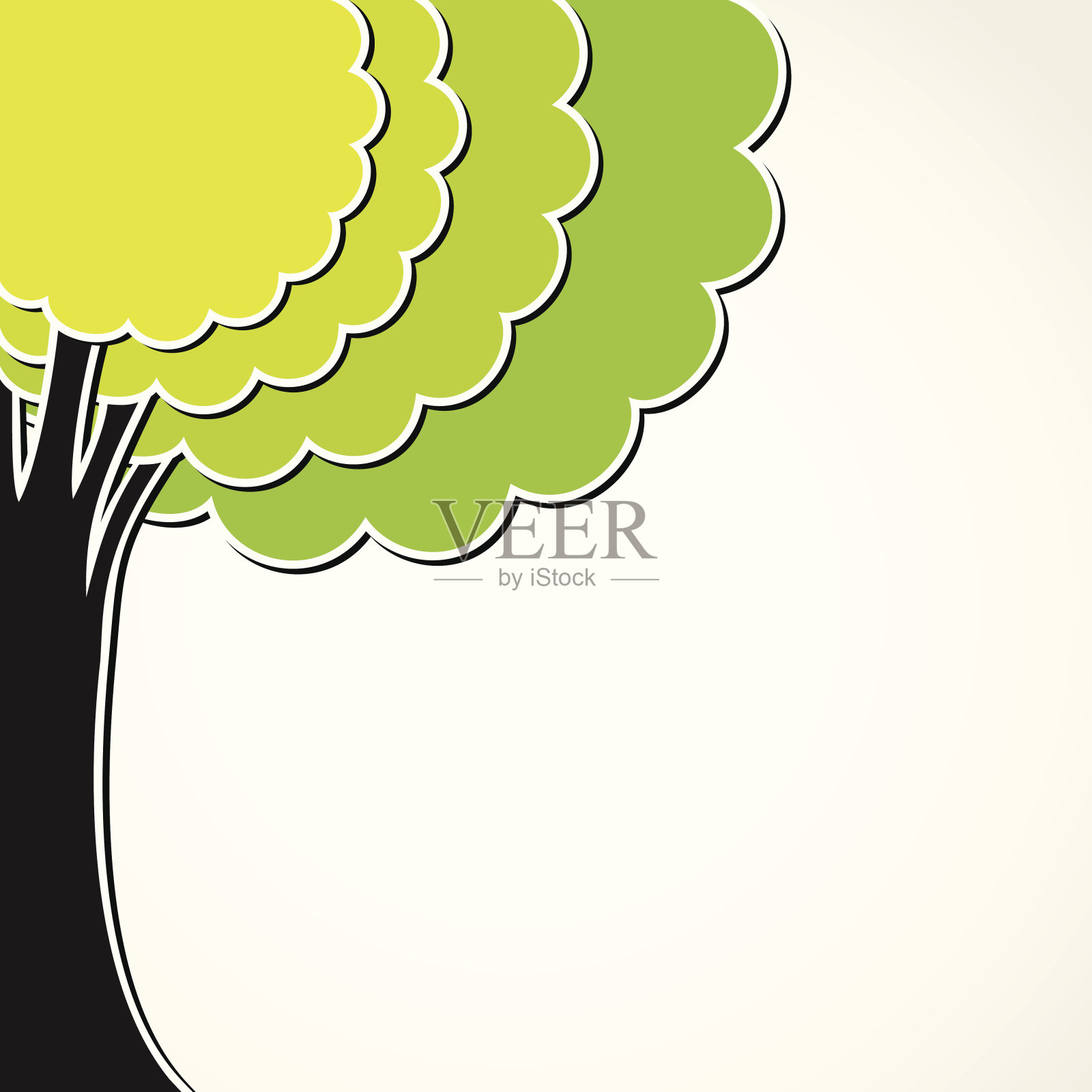 抽象的树插画图片素材