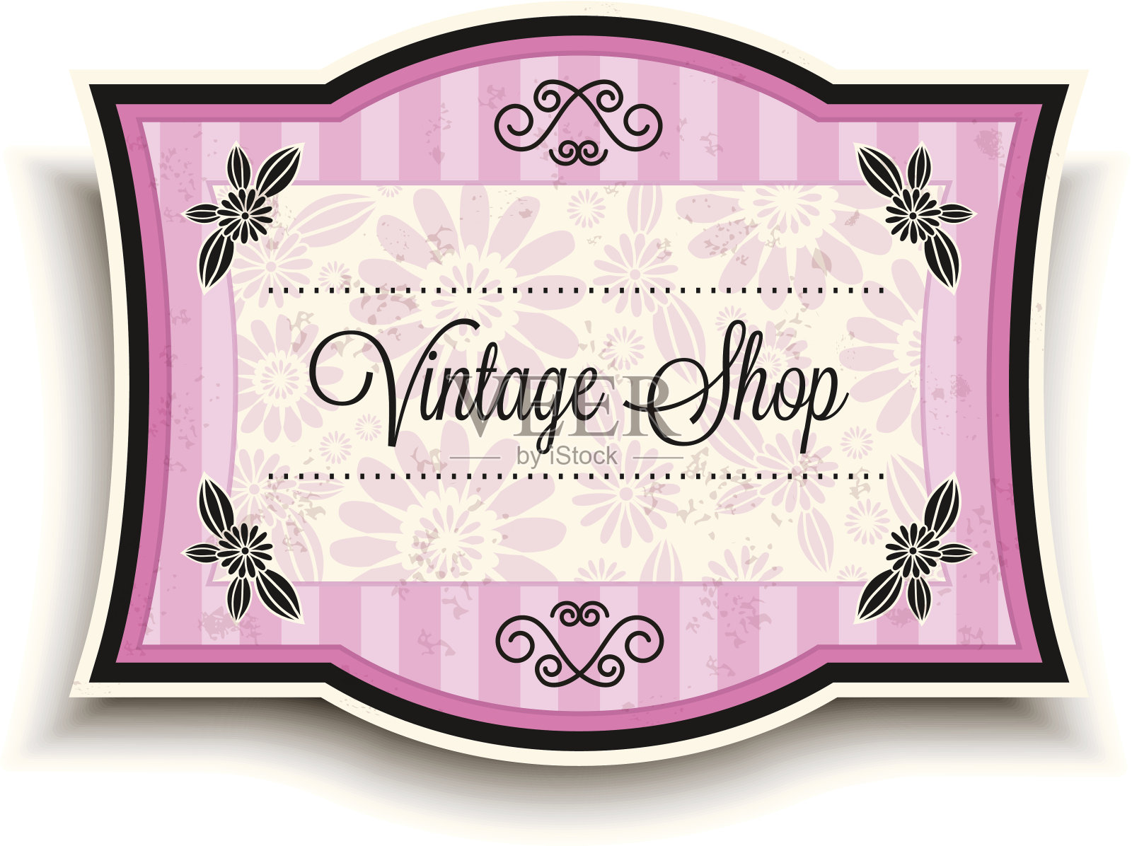 古董商店的标签插画图片素材