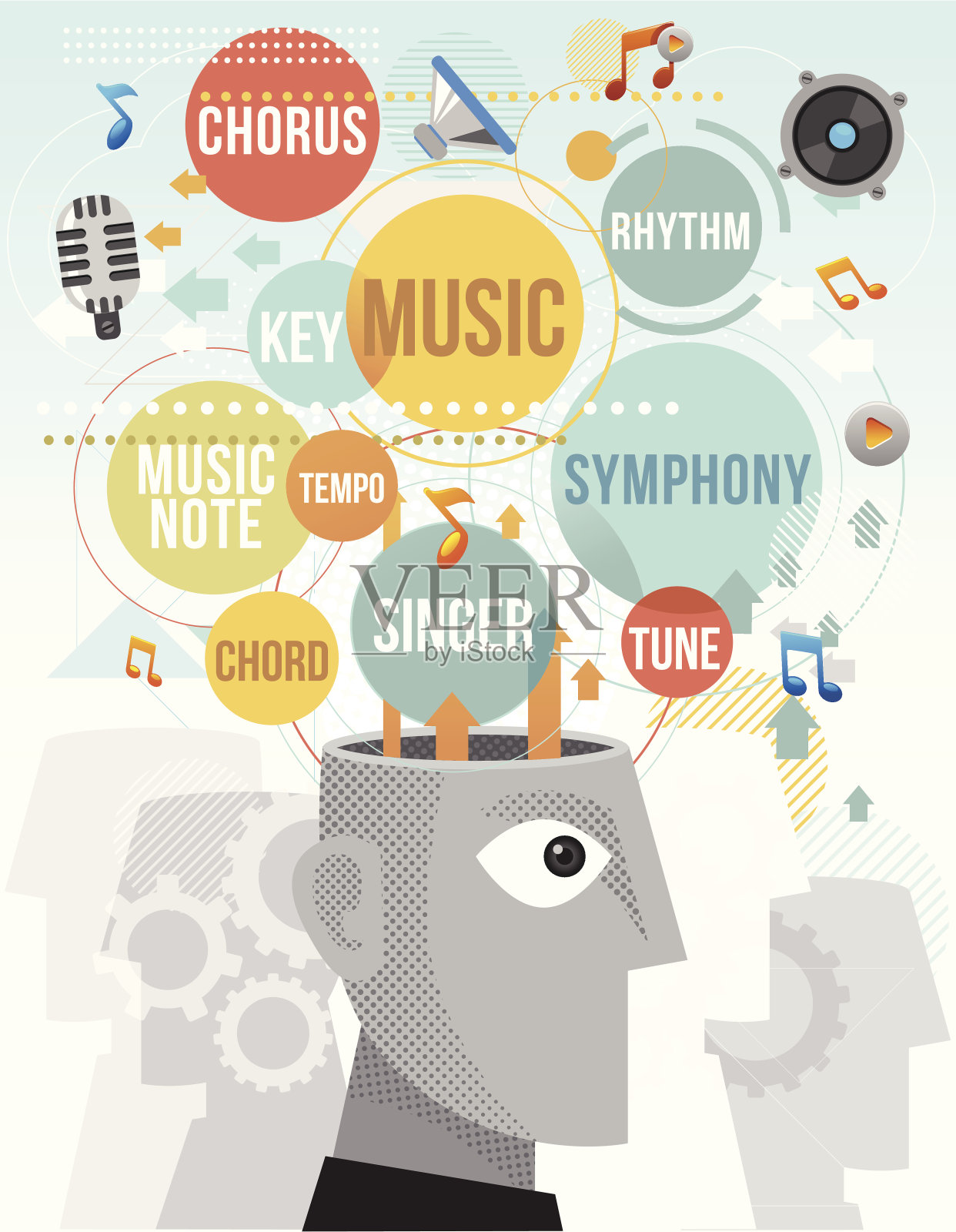 音乐方面插画图片素材