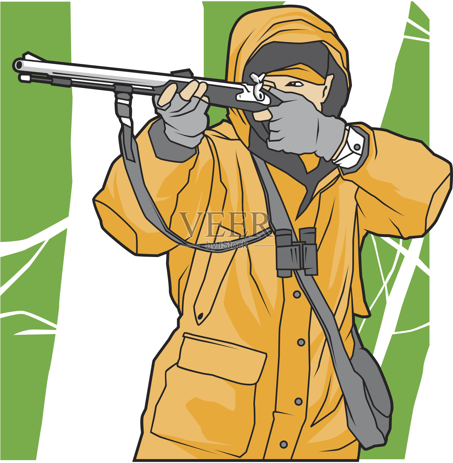 猎人插画图片素材