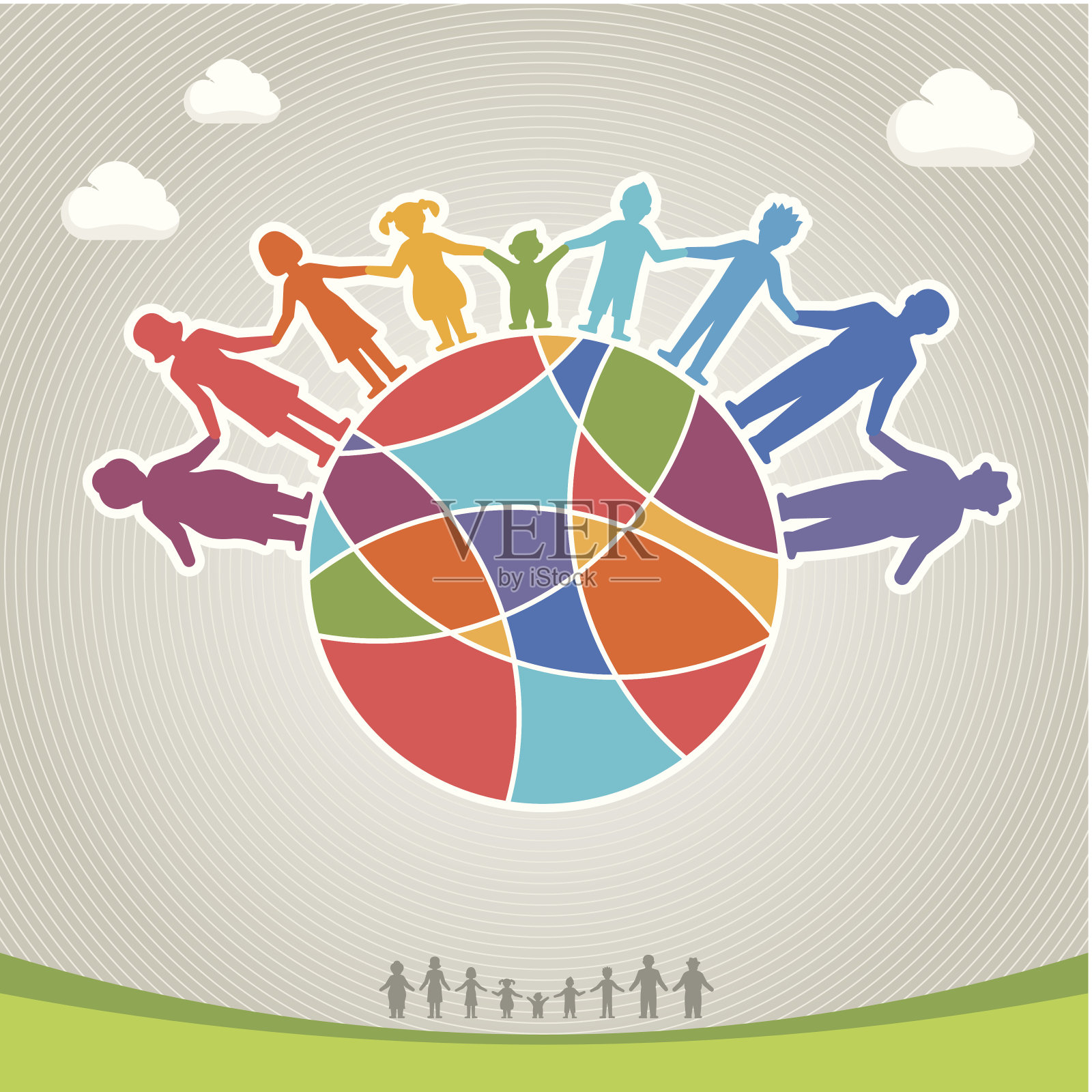 幸福插画图片素材