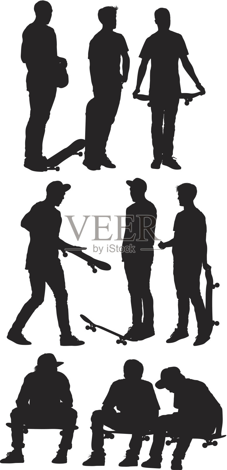 滑板的人设计元素图片