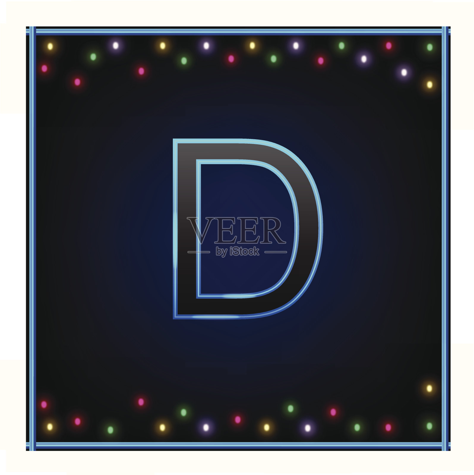 大写字母D设计元素图片