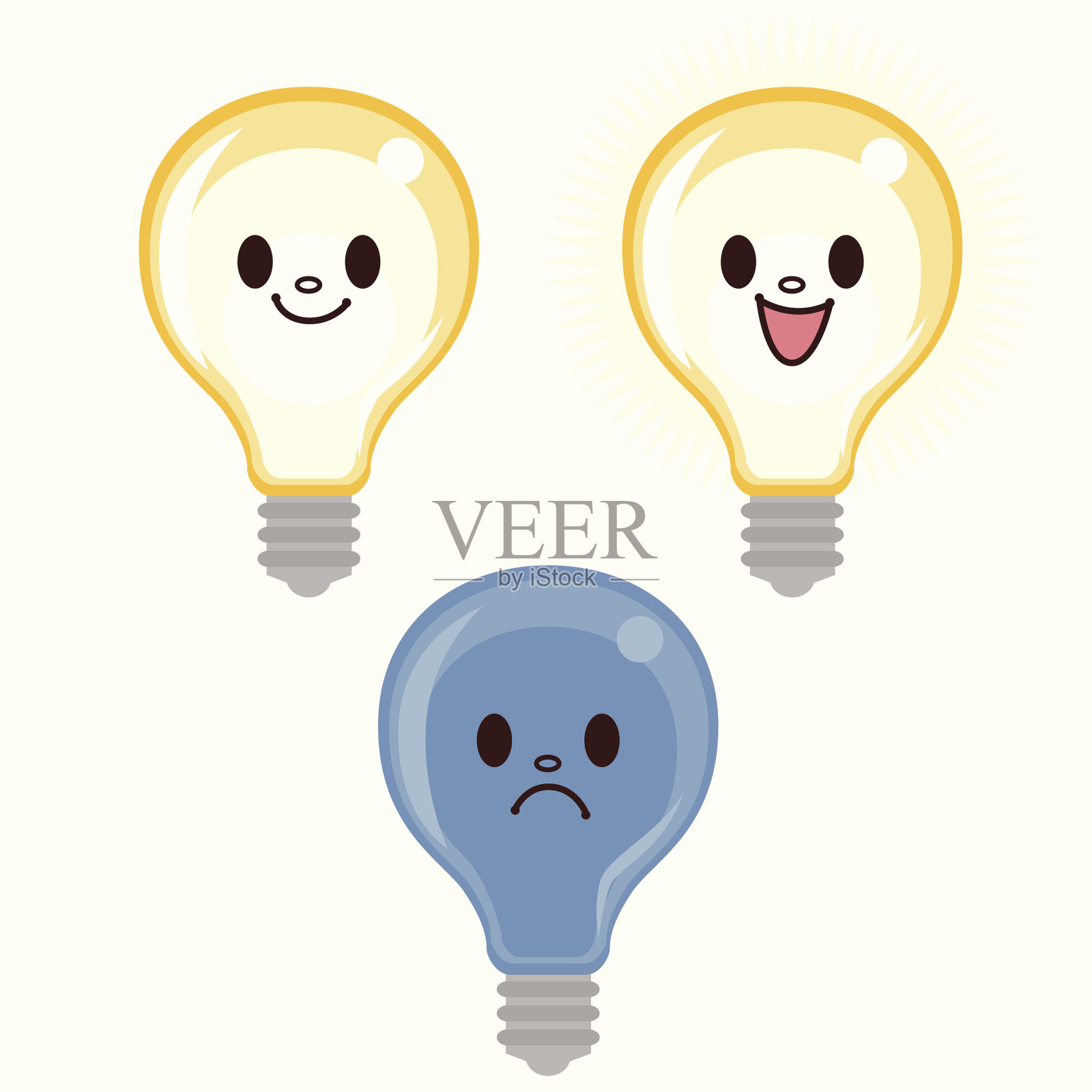 卡通灯泡设计元素图片