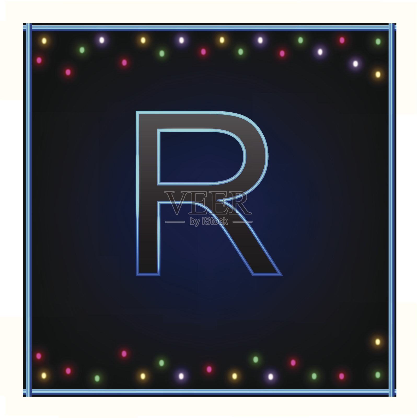 大写字母R插画图片素材