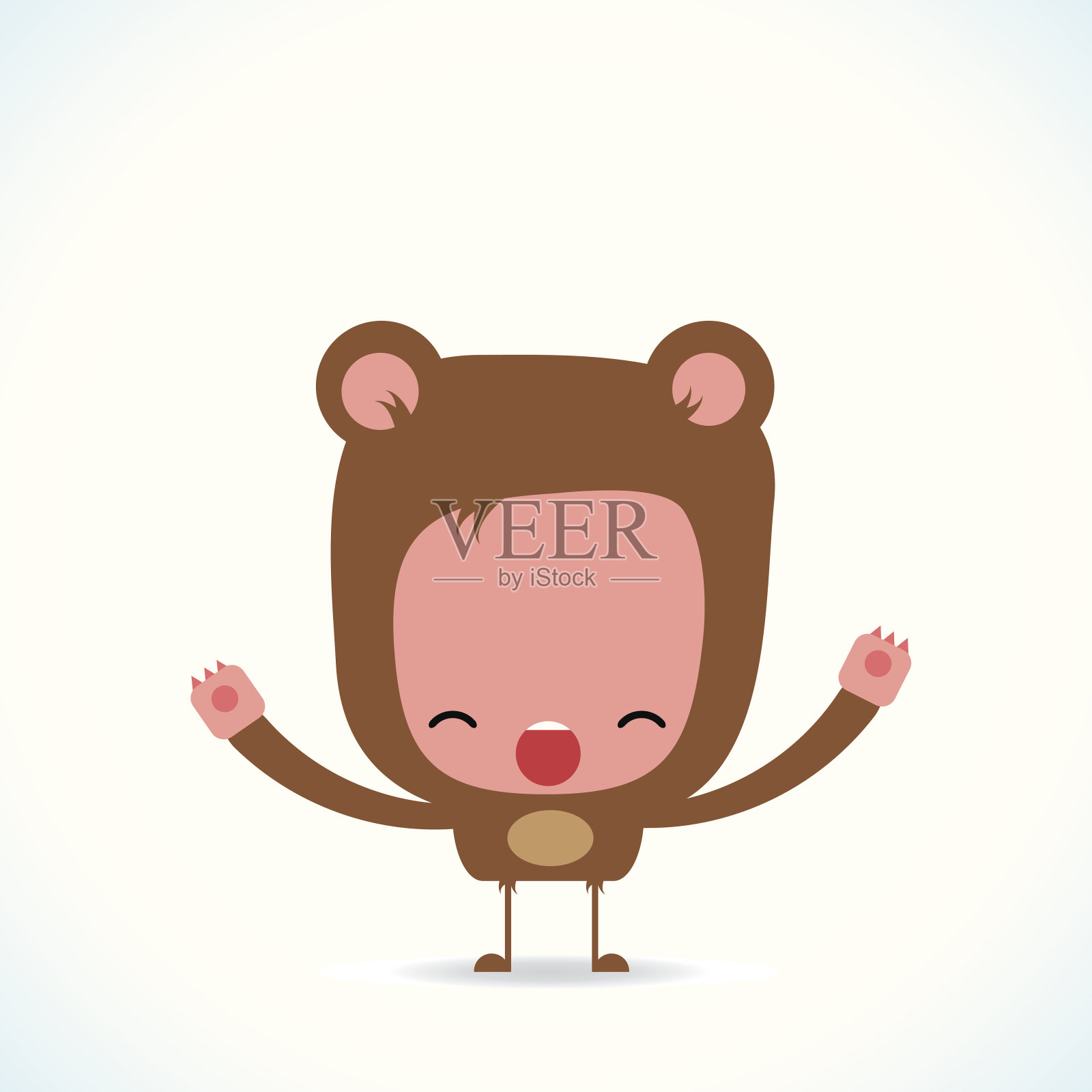 可爱的熊性格设计元素图片