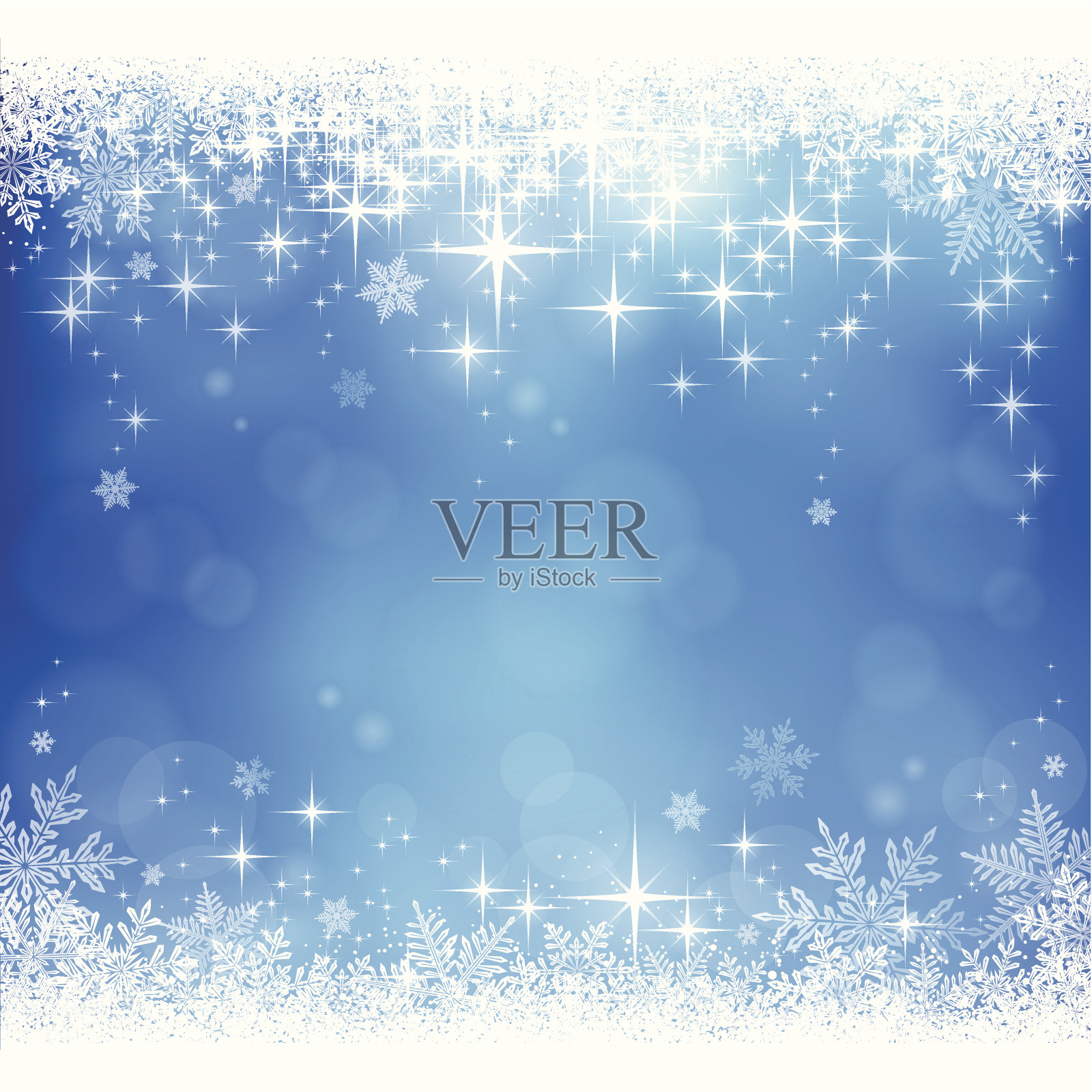 冬季背景与雪花插画图片素材