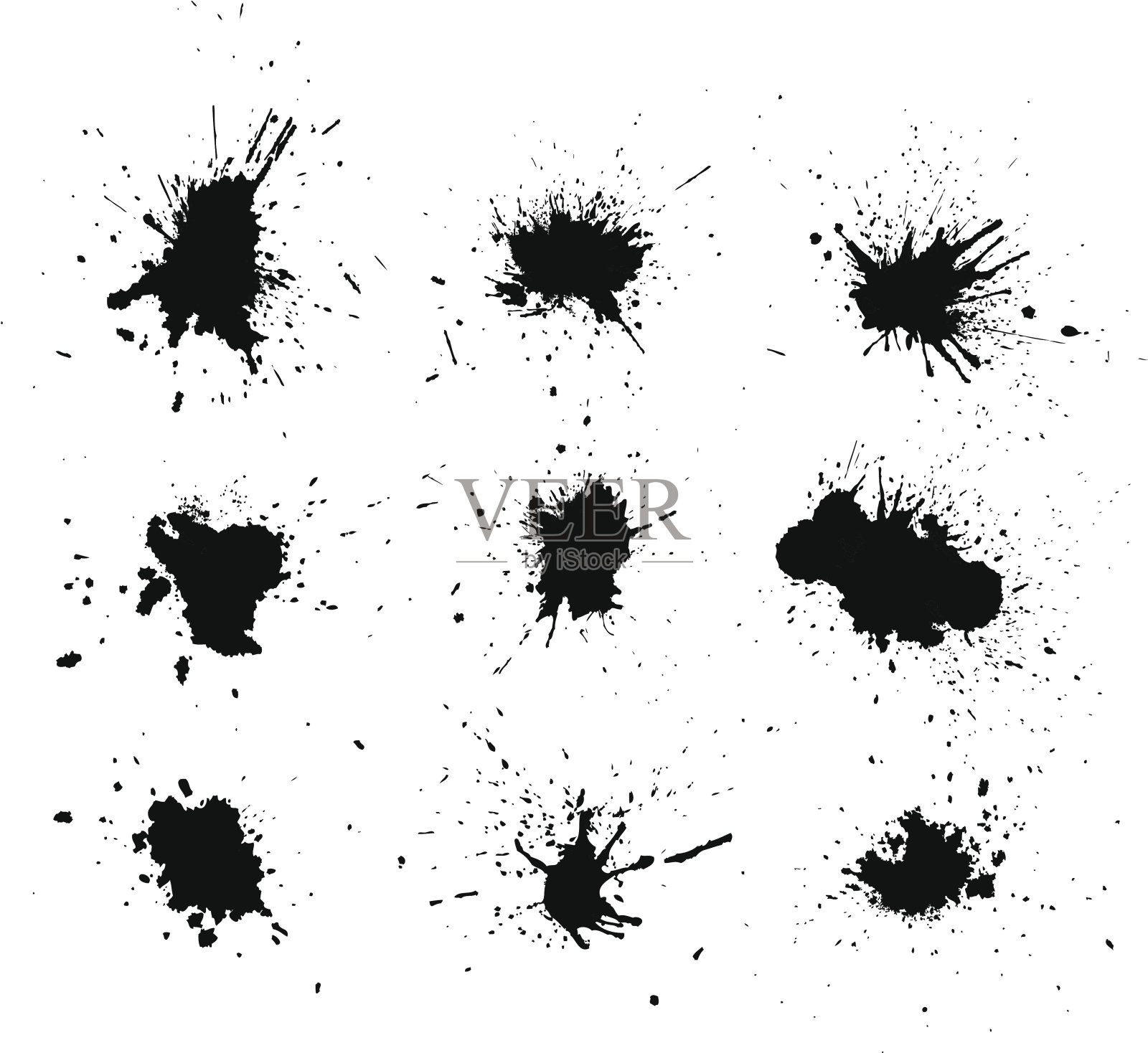 黑色色斑插画图片素材