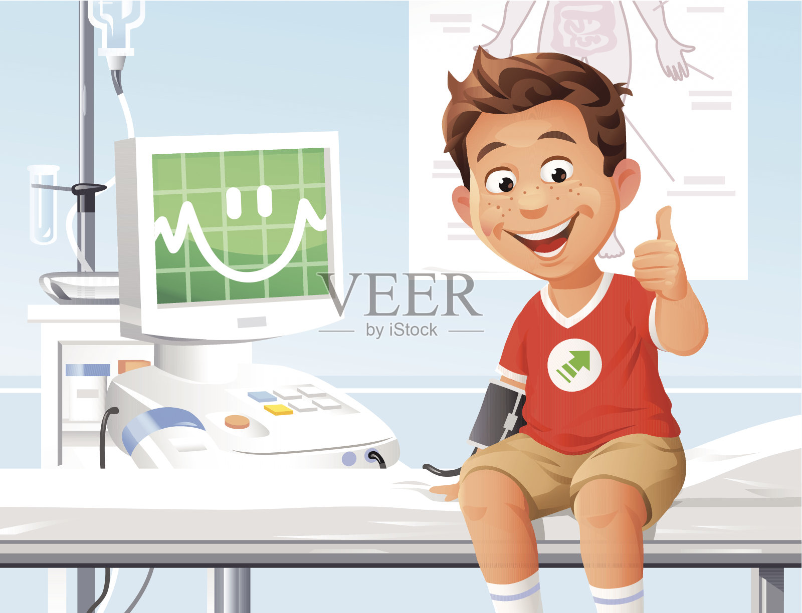 健康检查插画图片素材