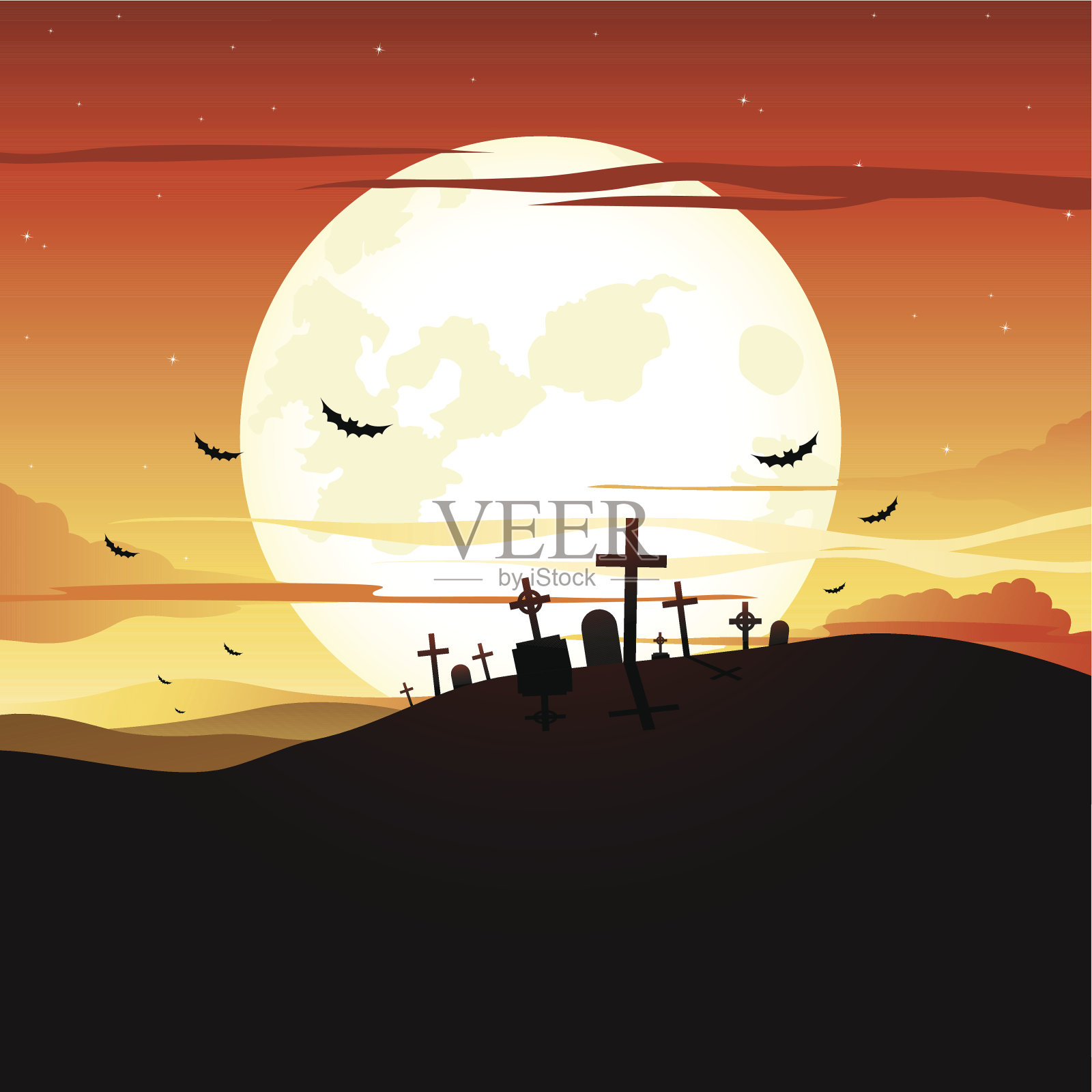 墓地插画图片素材