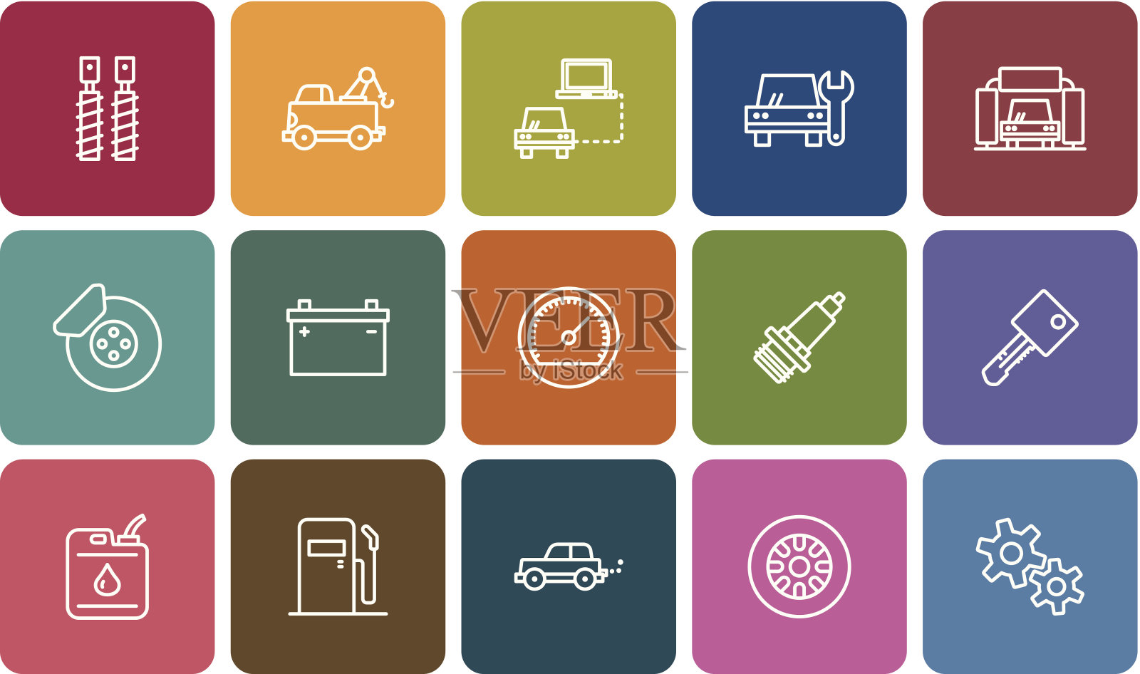 汽车修理的图标图标素材