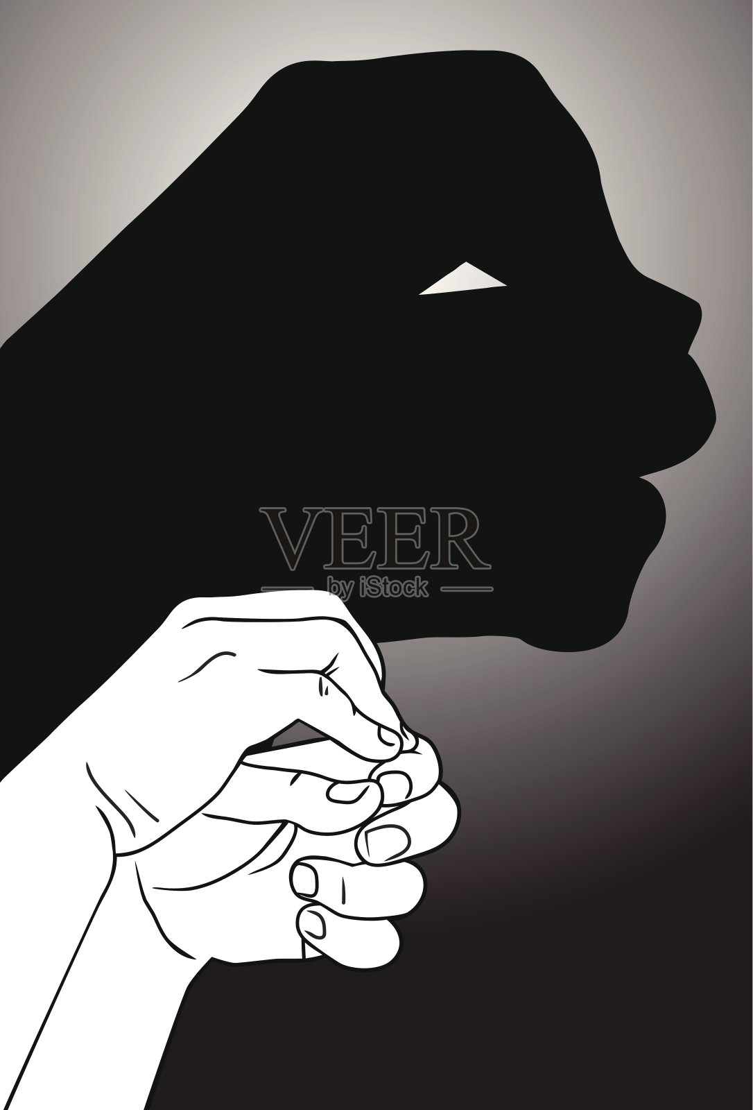 暗影傀儡男人插画图片素材