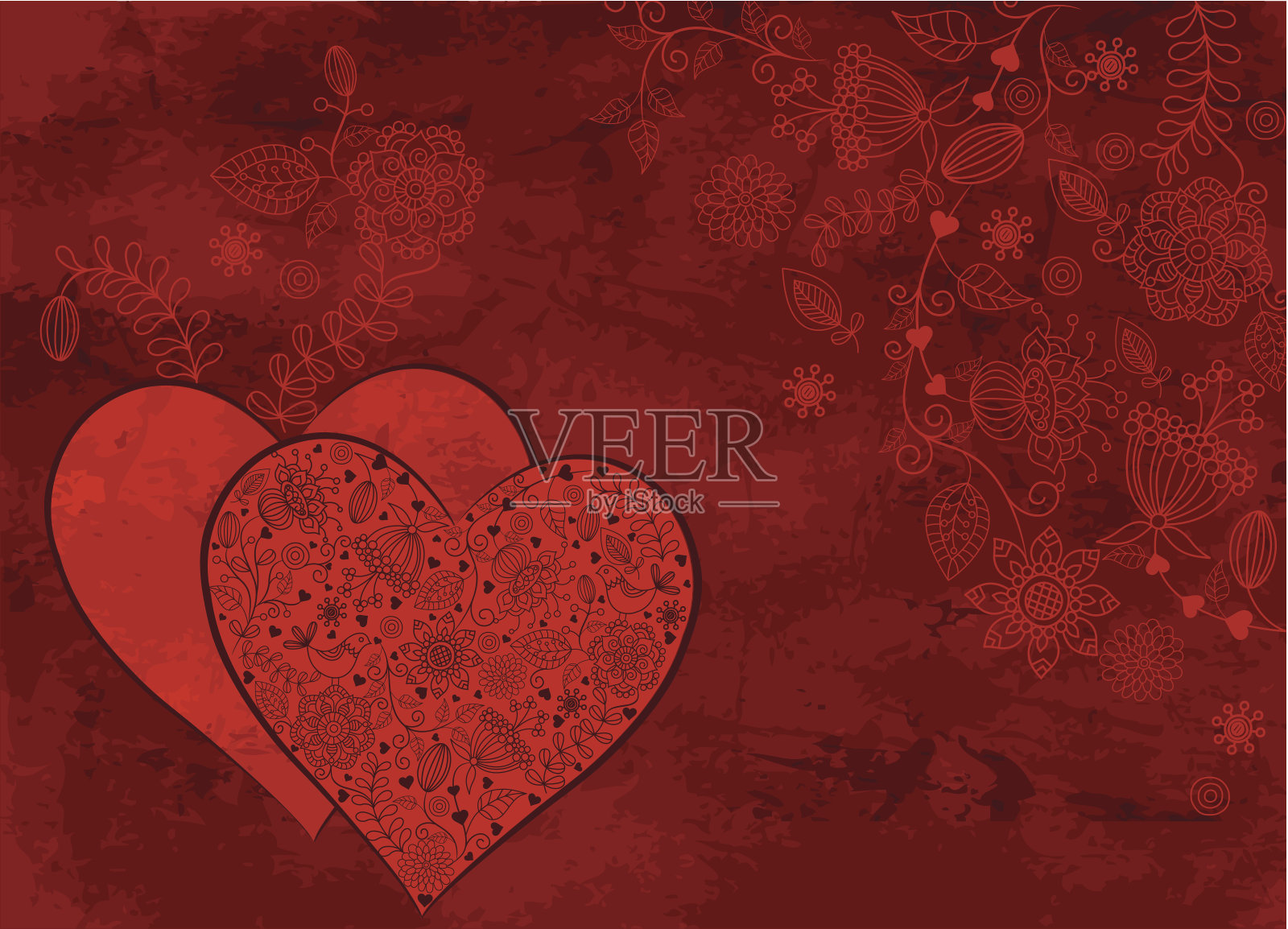 心的背景。插画图片素材