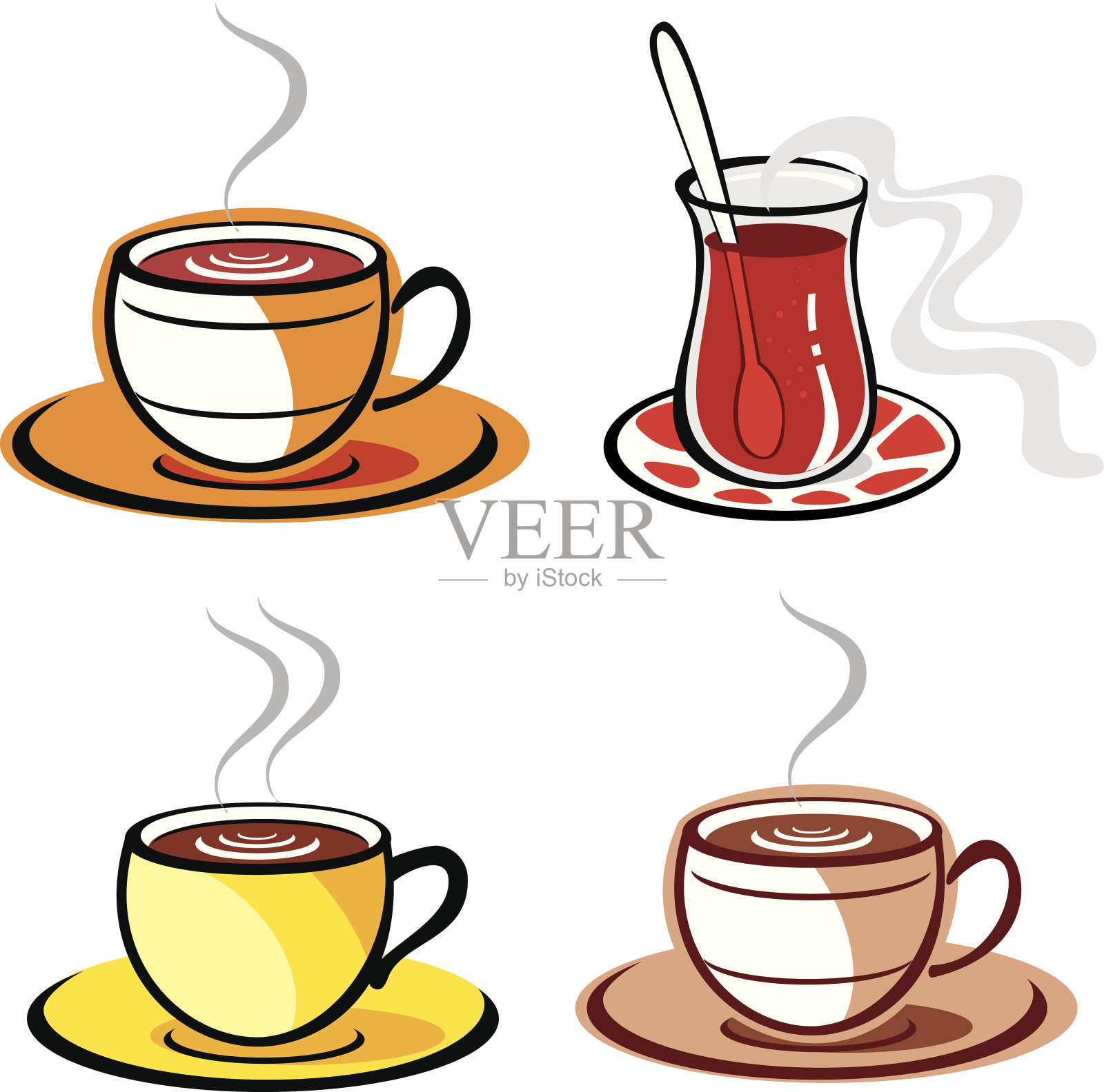 咖啡和茶插画图片素材