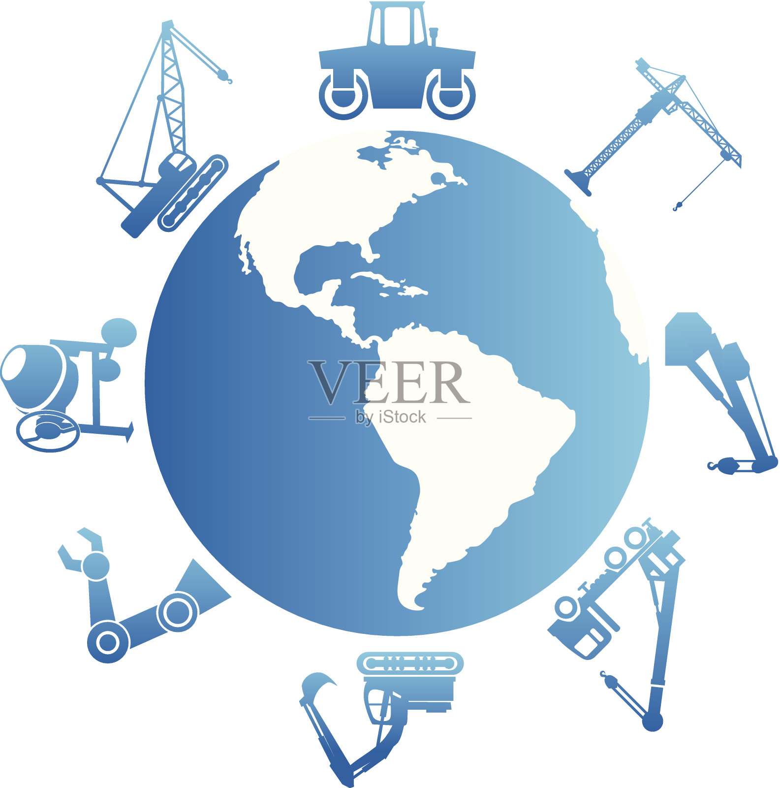 全球建筑插画图片素材