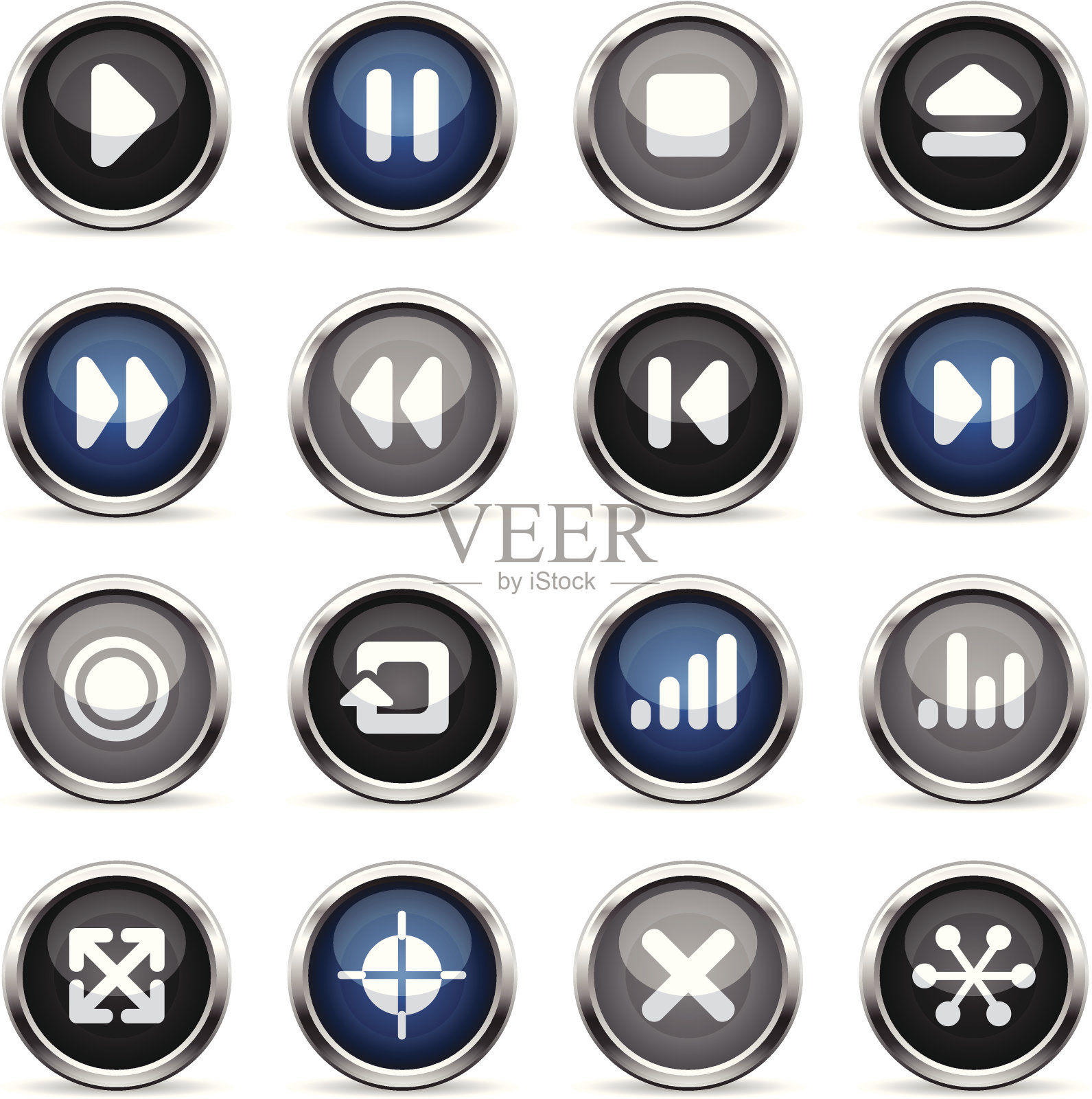 超级光泽图标-导航设计元素图片