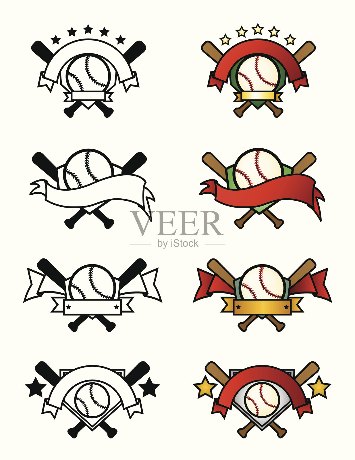 棒球的标志插画图片素材