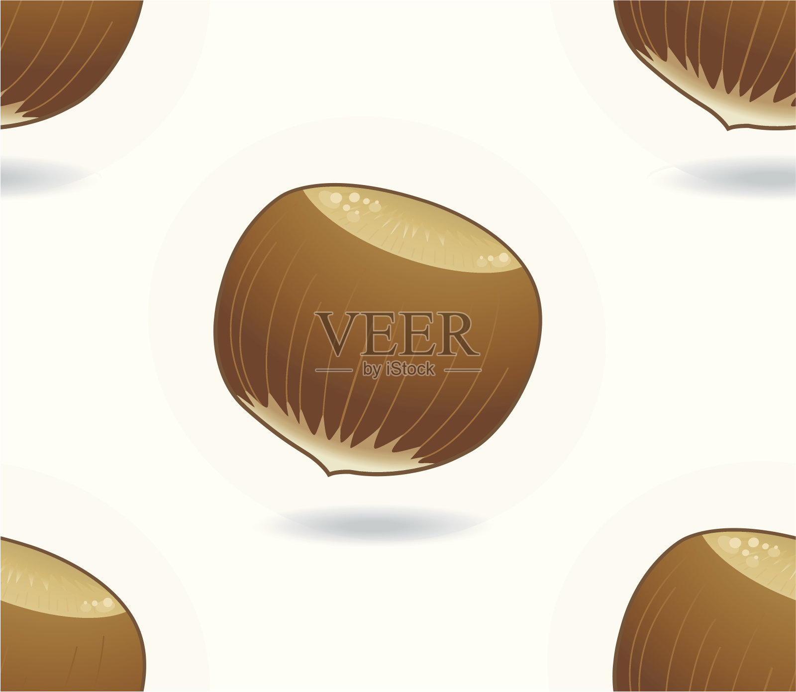 好hazelnutpattern(无缝)。插画图片素材