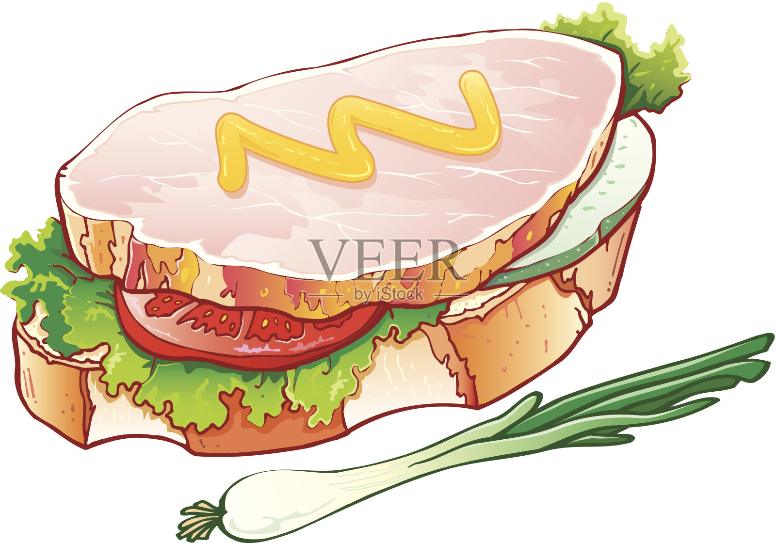 三明治插画图片素材