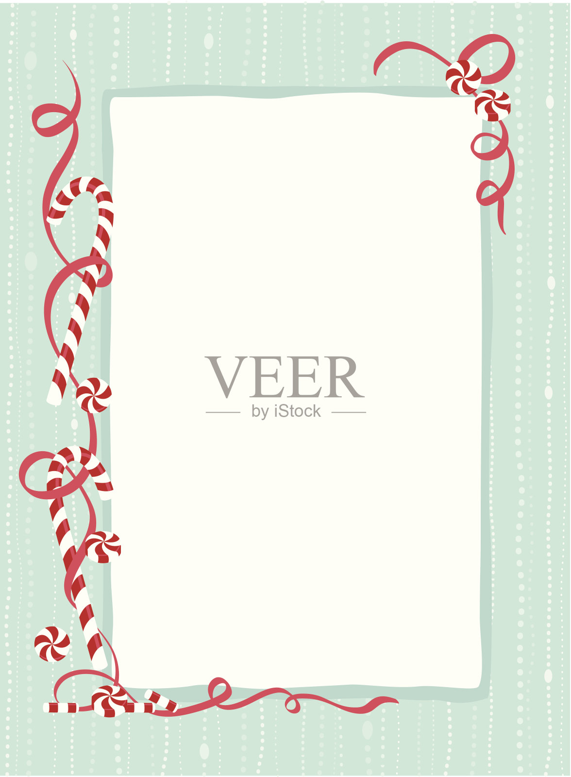 柺杖糖边境插画图片素材