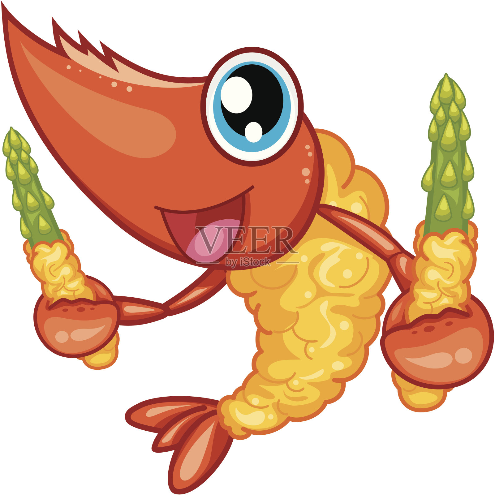 天妇罗虾插画图片素材