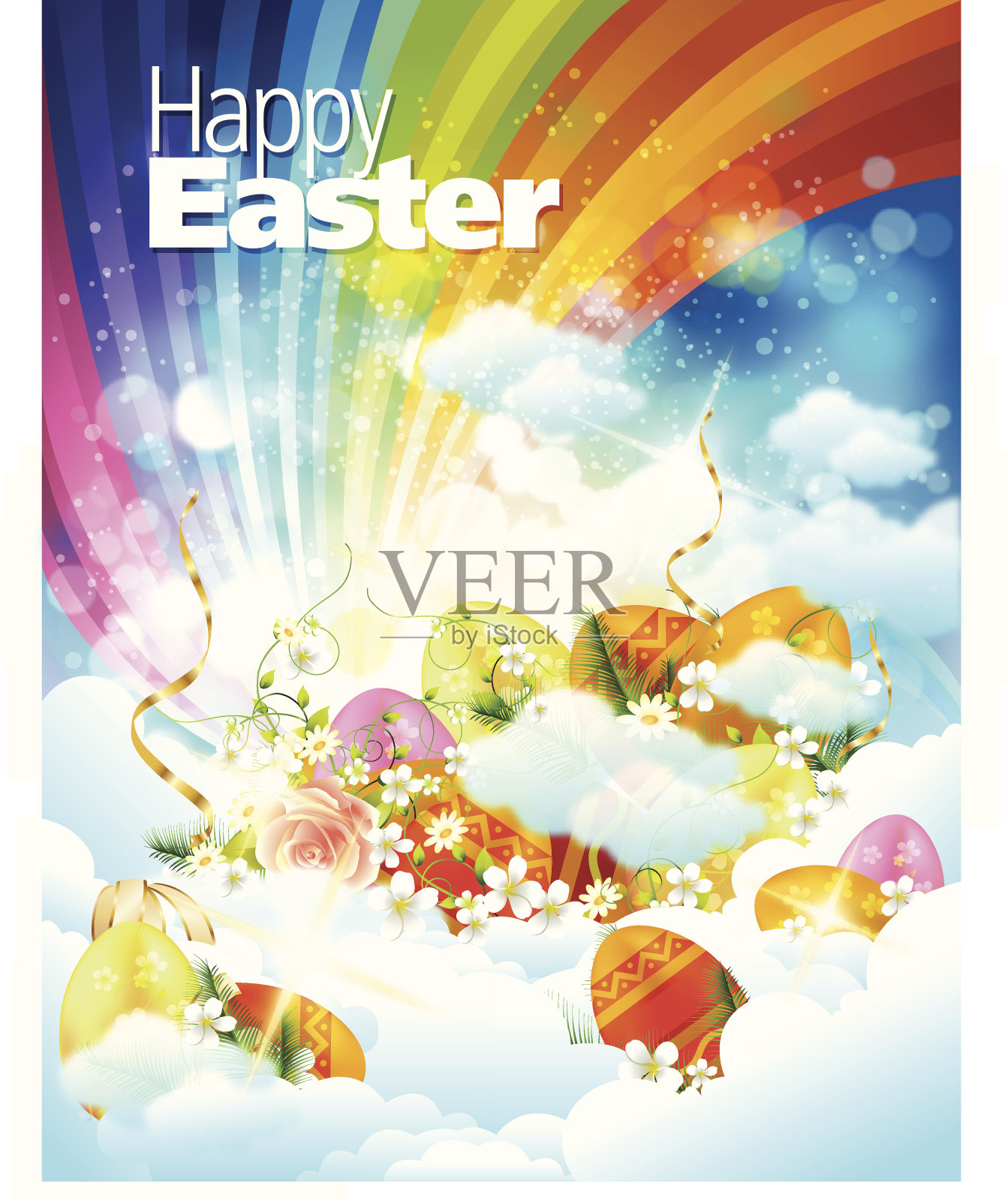 复活节快乐背景设计模板素材