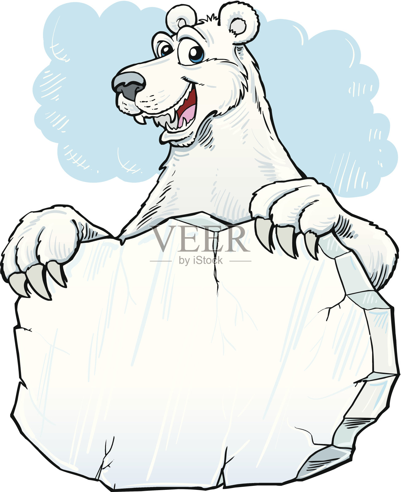 北极熊插画图片素材