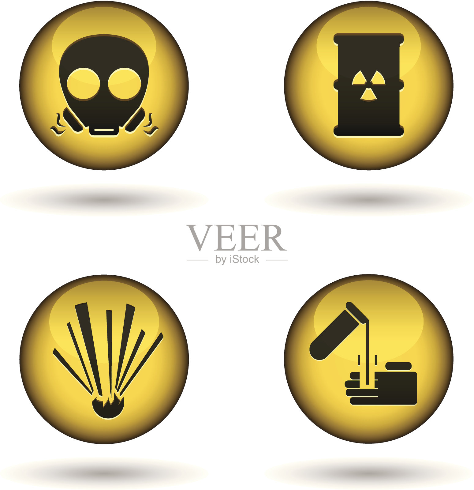 光滑的警告球插画图片素材